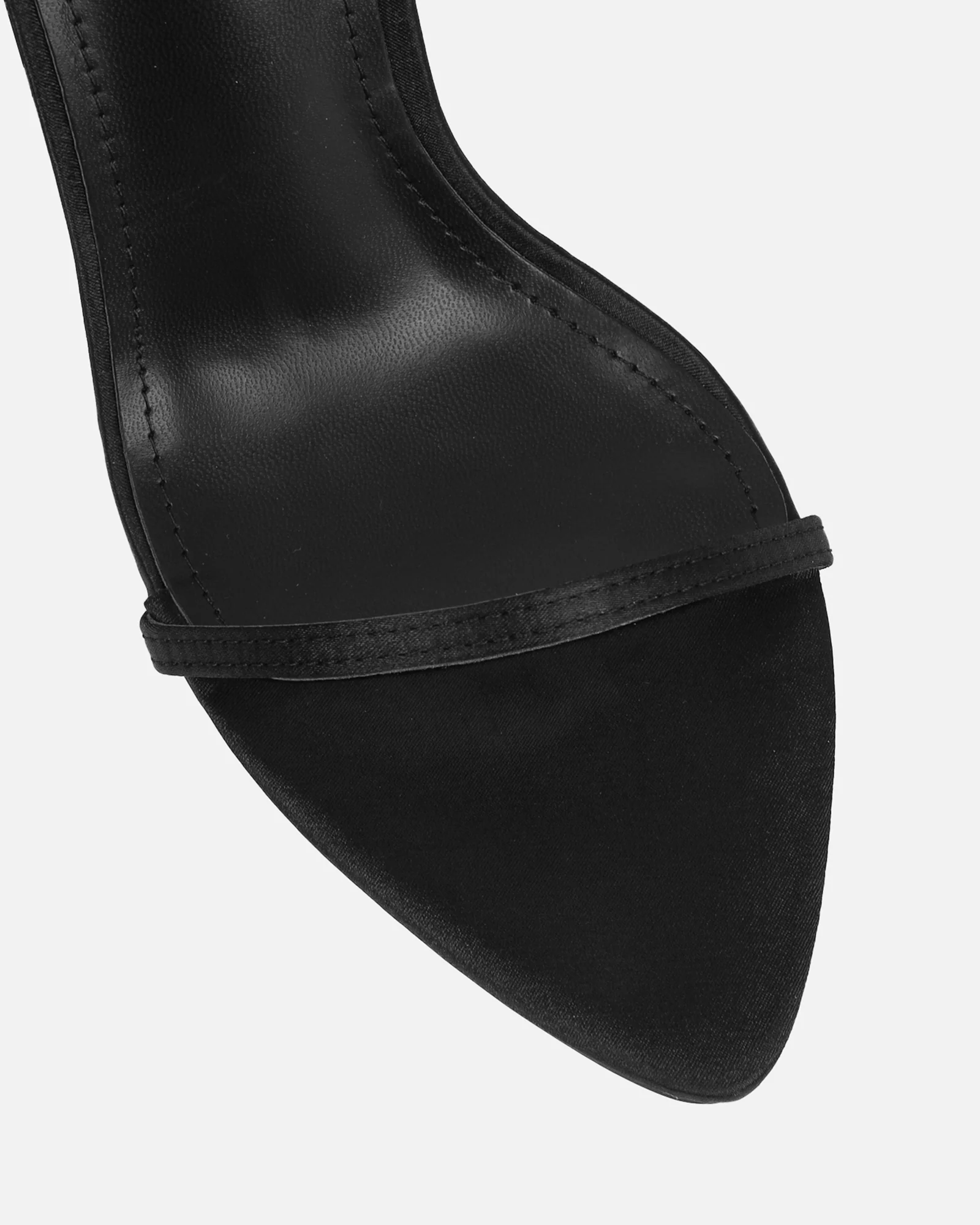 Abbah black satin diamante bow heeled sandals - Image 4