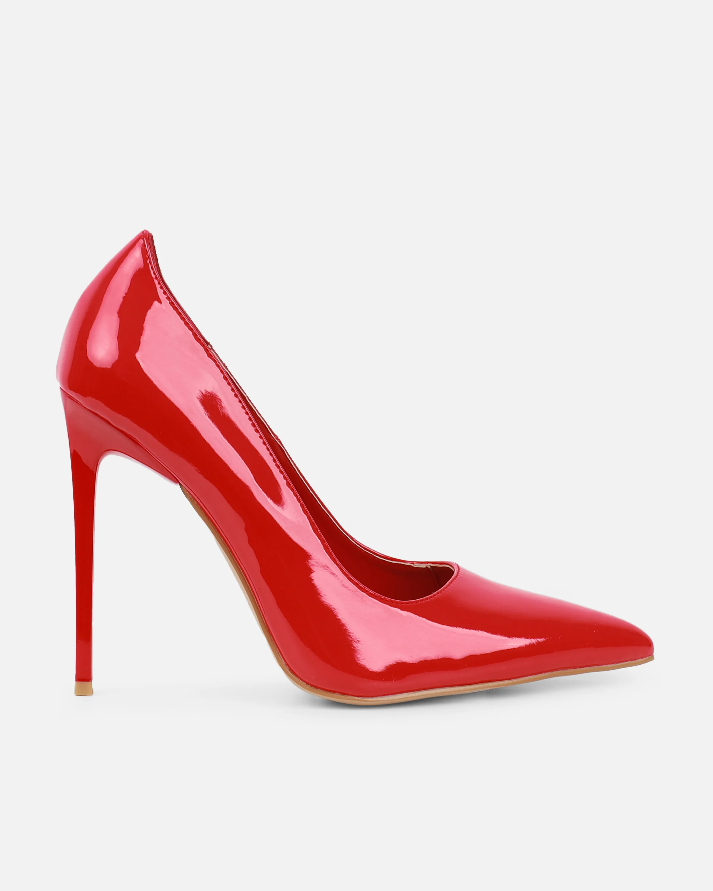 Agathia Red Patent Stiletto Court Shoes - Image 2