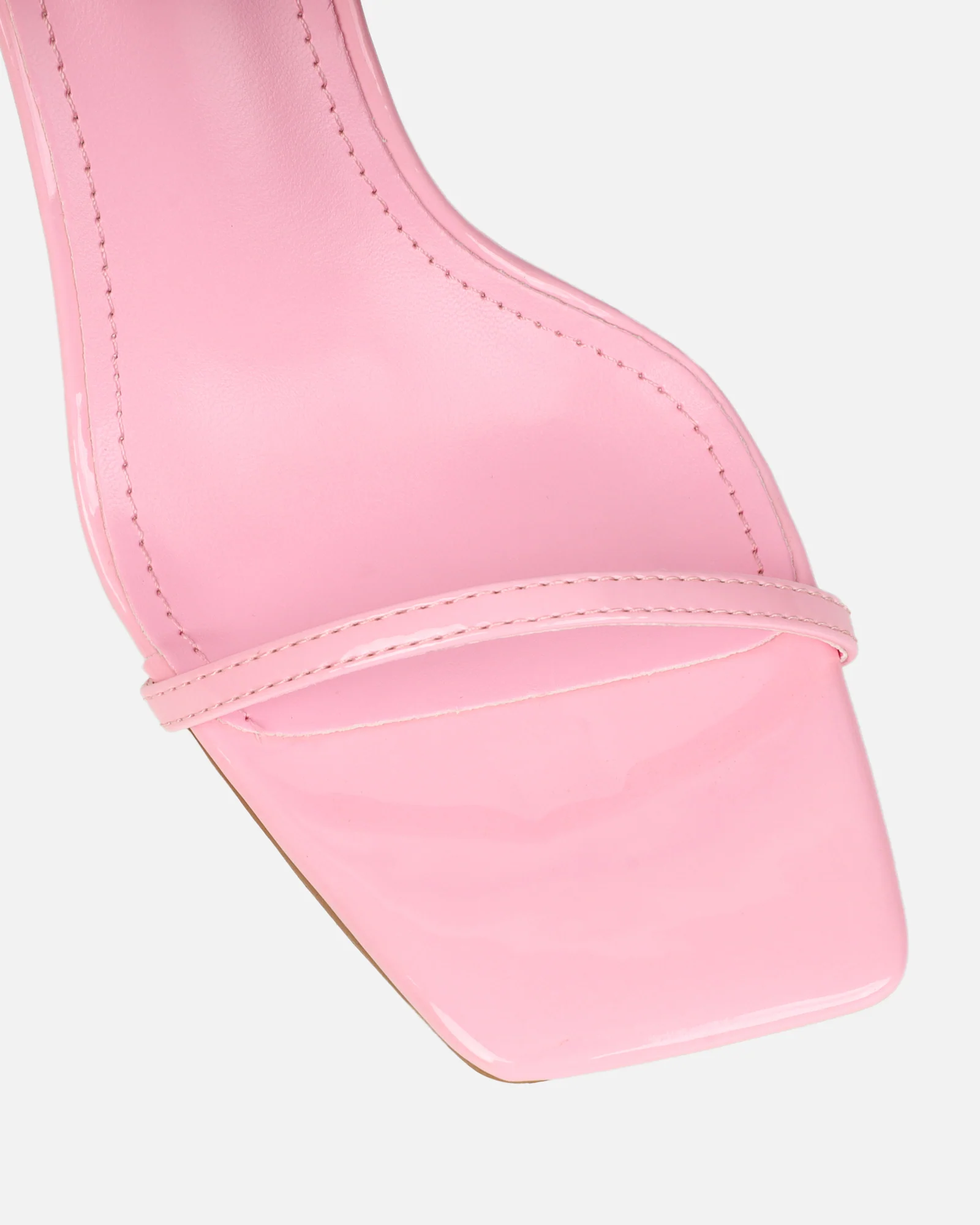 Apple Baby Pink Patent Flared Heeled Sandals - Image 4