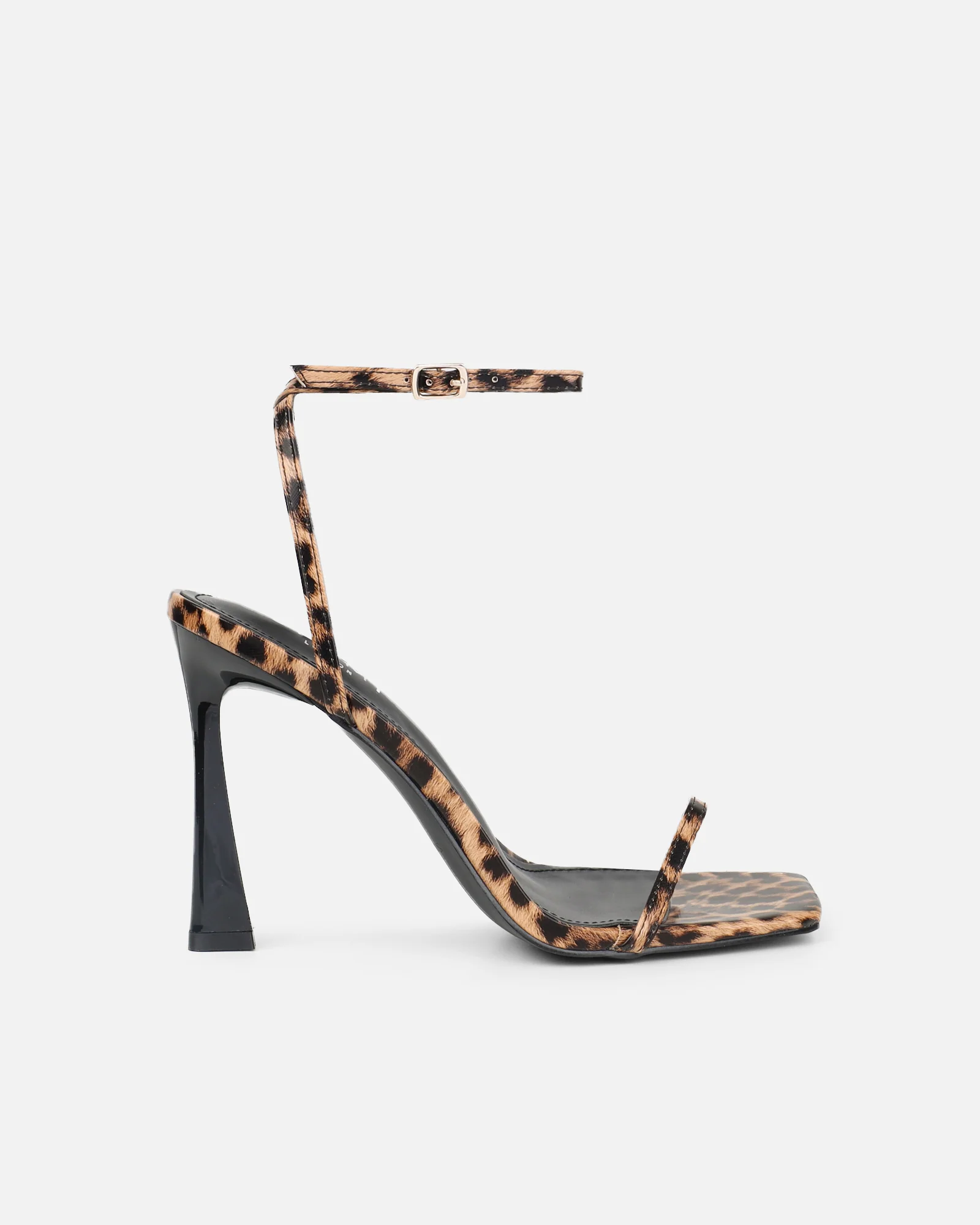 Apple Leopard Flared Heeled Sandals - Image 2