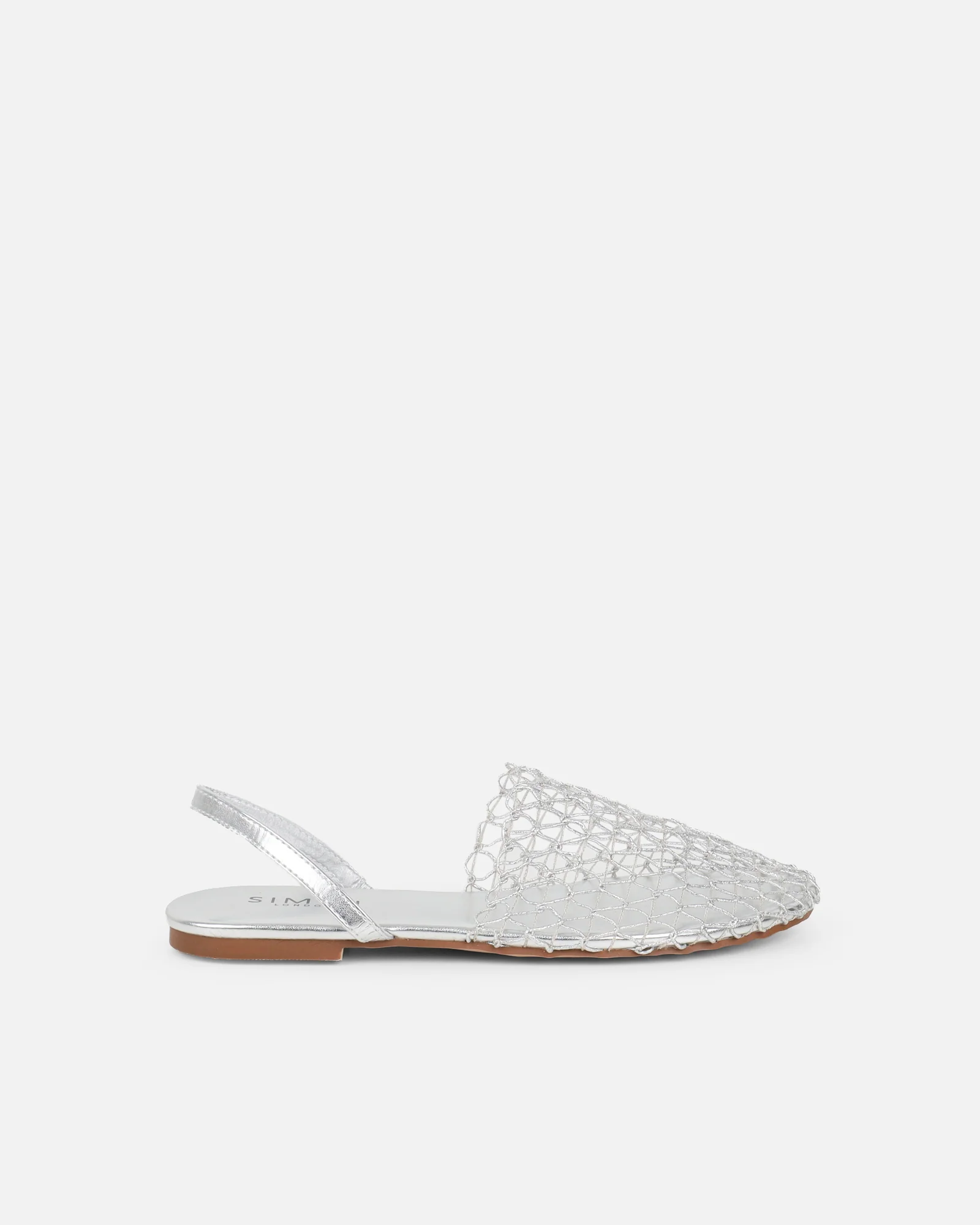 Avianna Silver Woven Mesh Sliders - Image 2