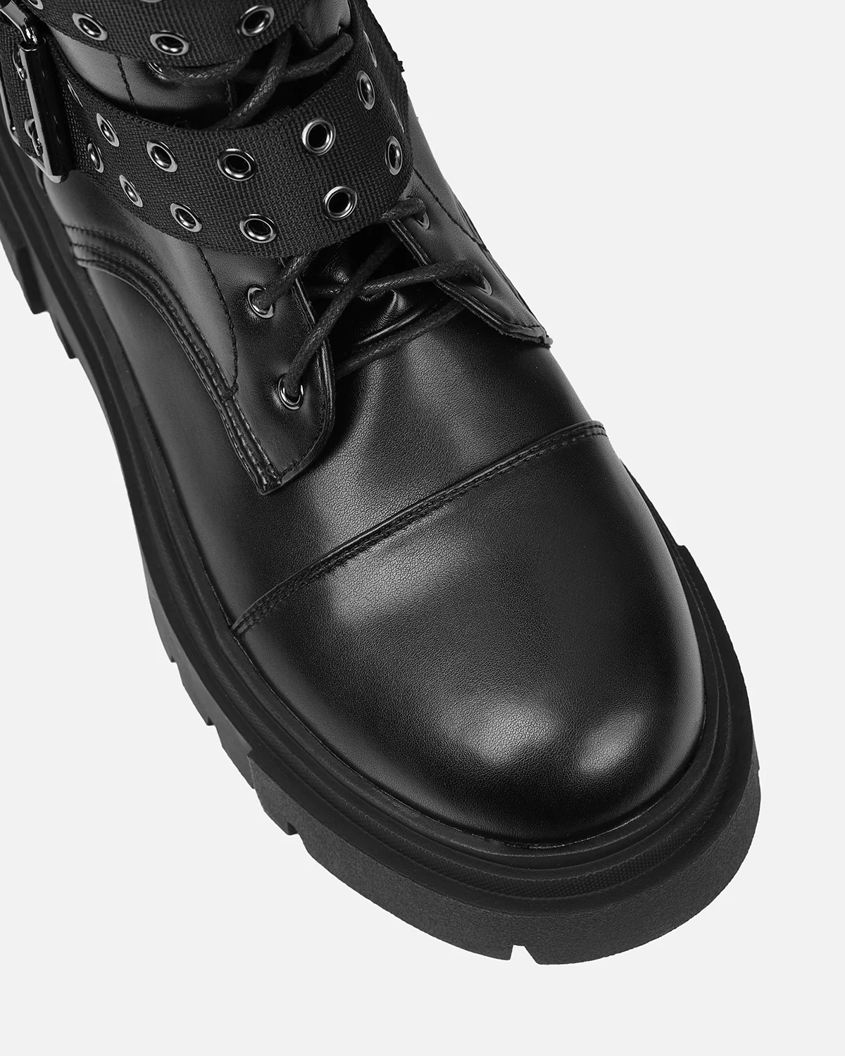 Benedict Black Multi Buckle Chunky Knee Boots - Image 4