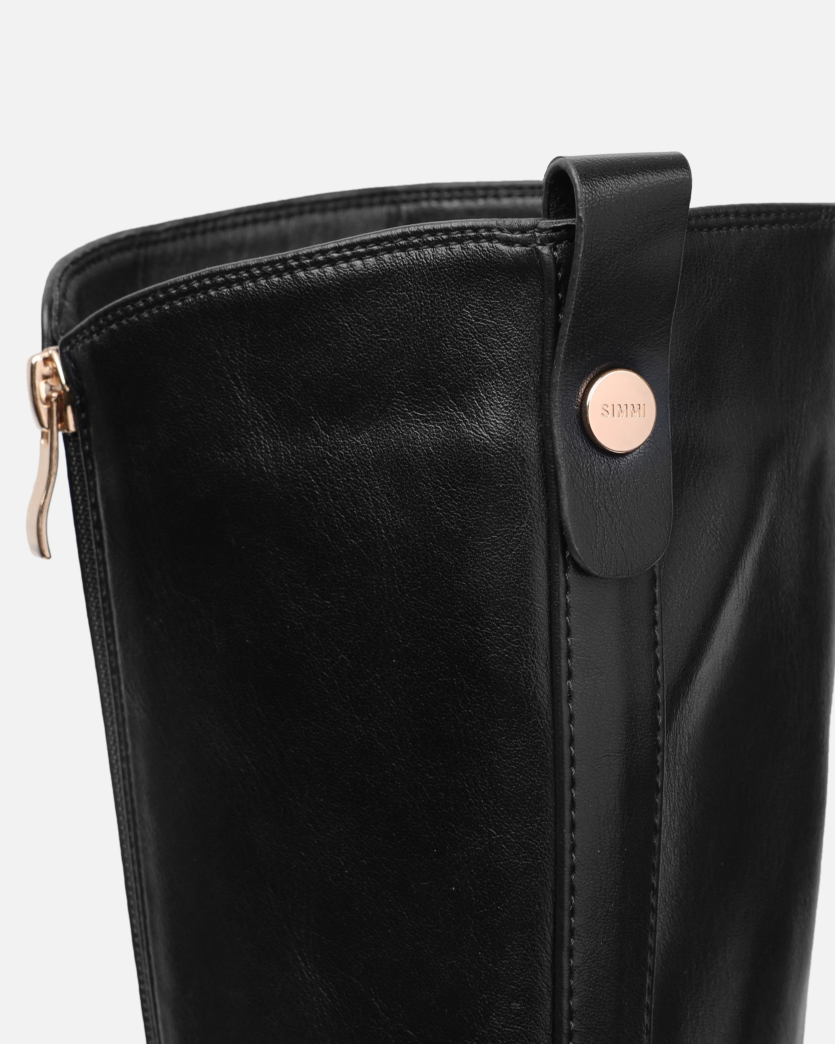 Brookes Black Knee High Chunky Boots - Image 3