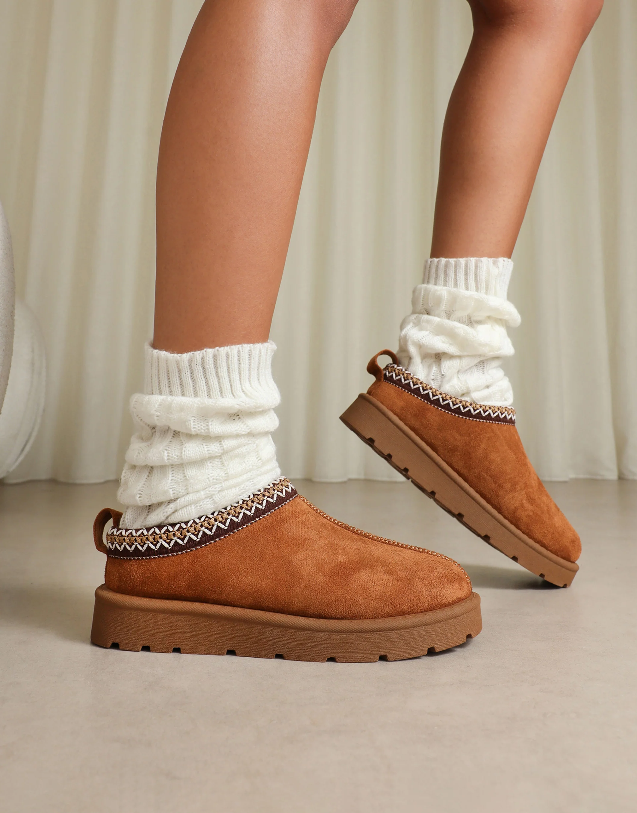 Cally Tan Slippers