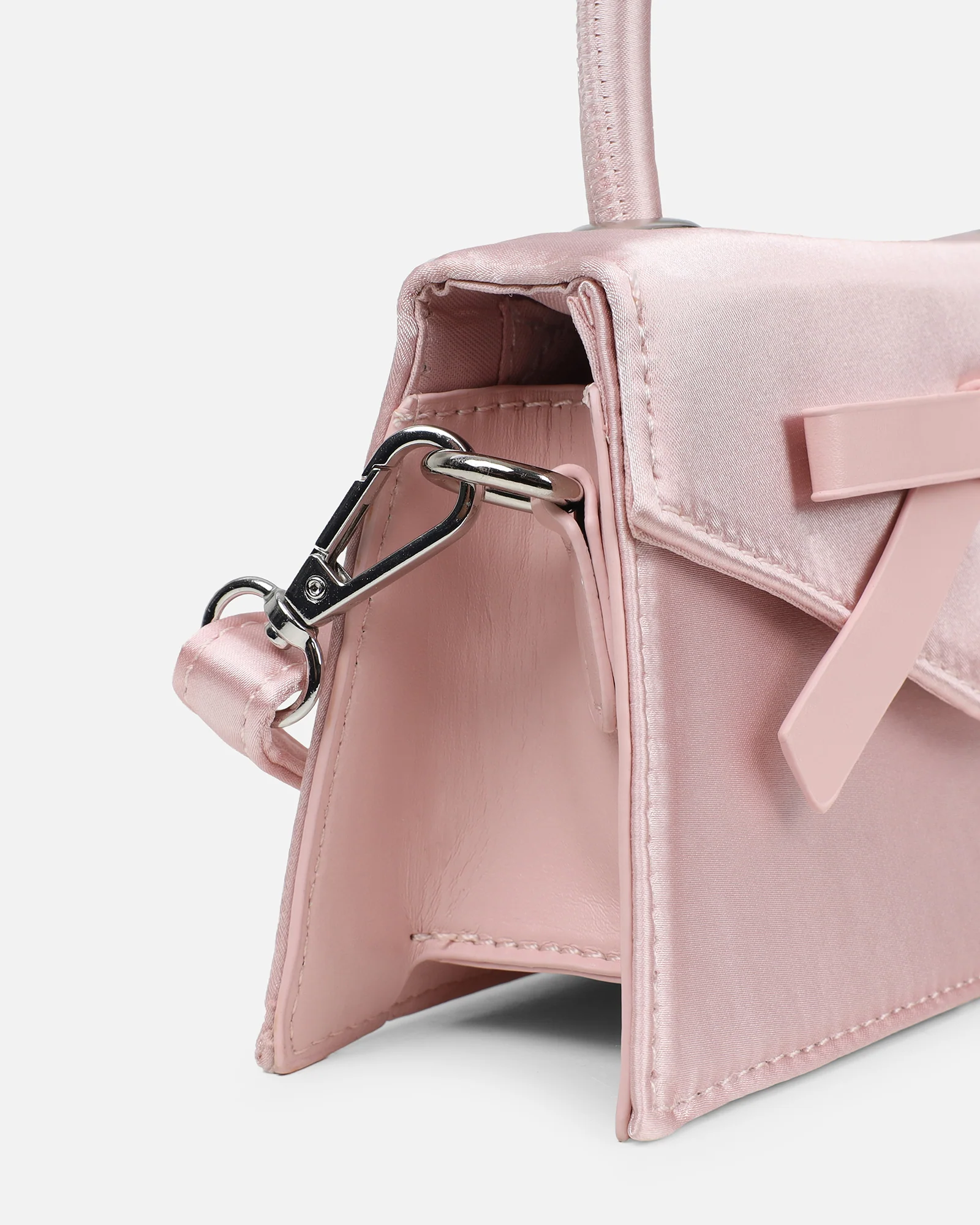 Caressa Pink Satin Bow Detail Top handle Bag - Image 2
