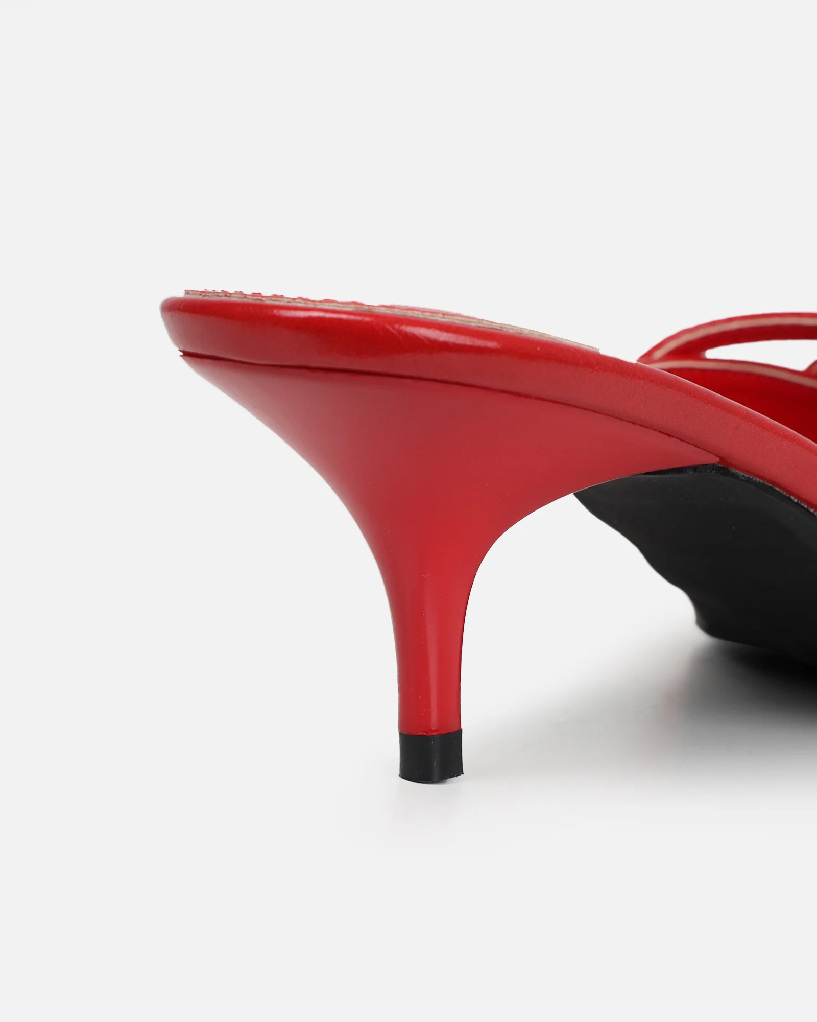 Char red low heel buckle mules - Image 3