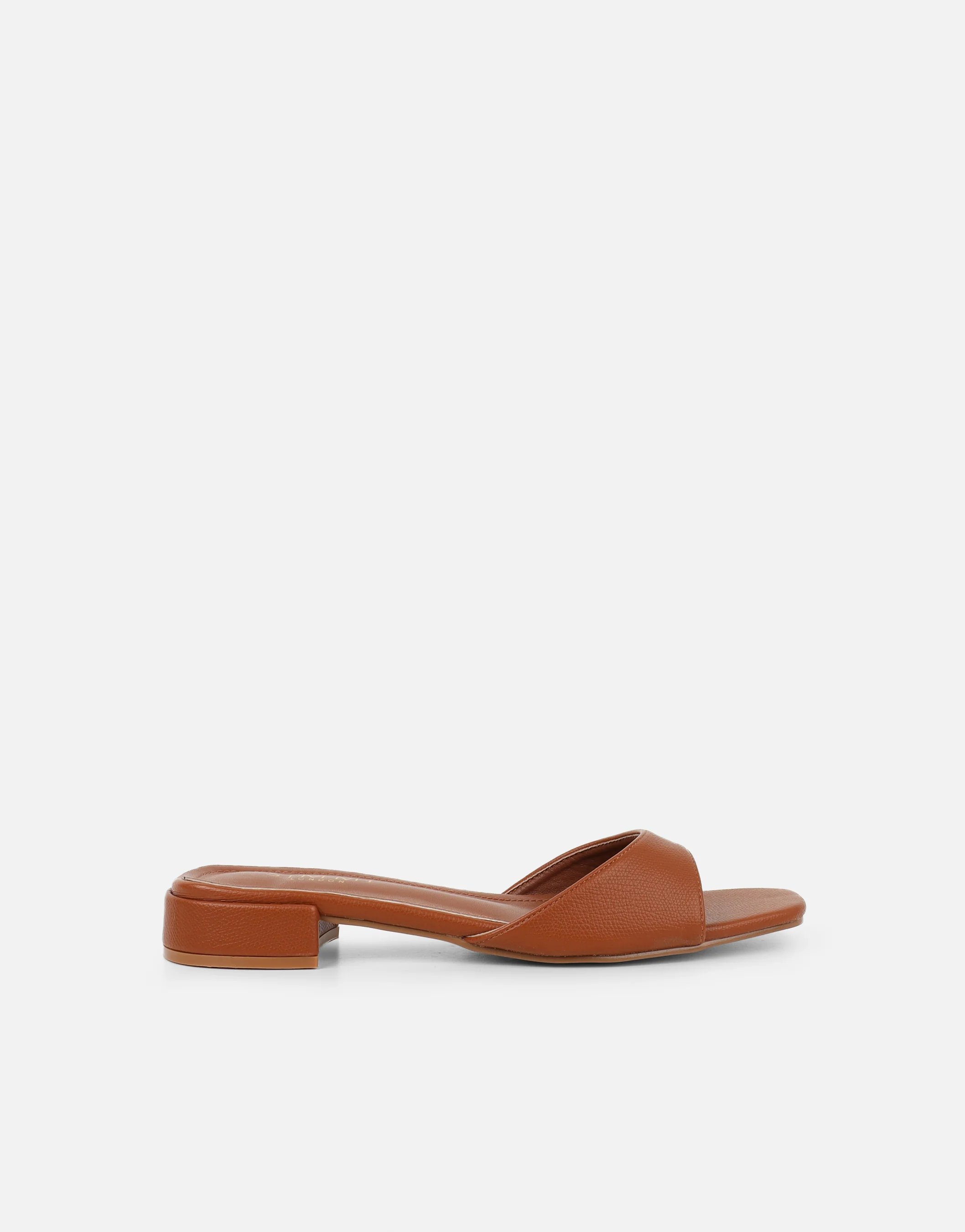 Claire Tan Block Heel Mules - Image 2