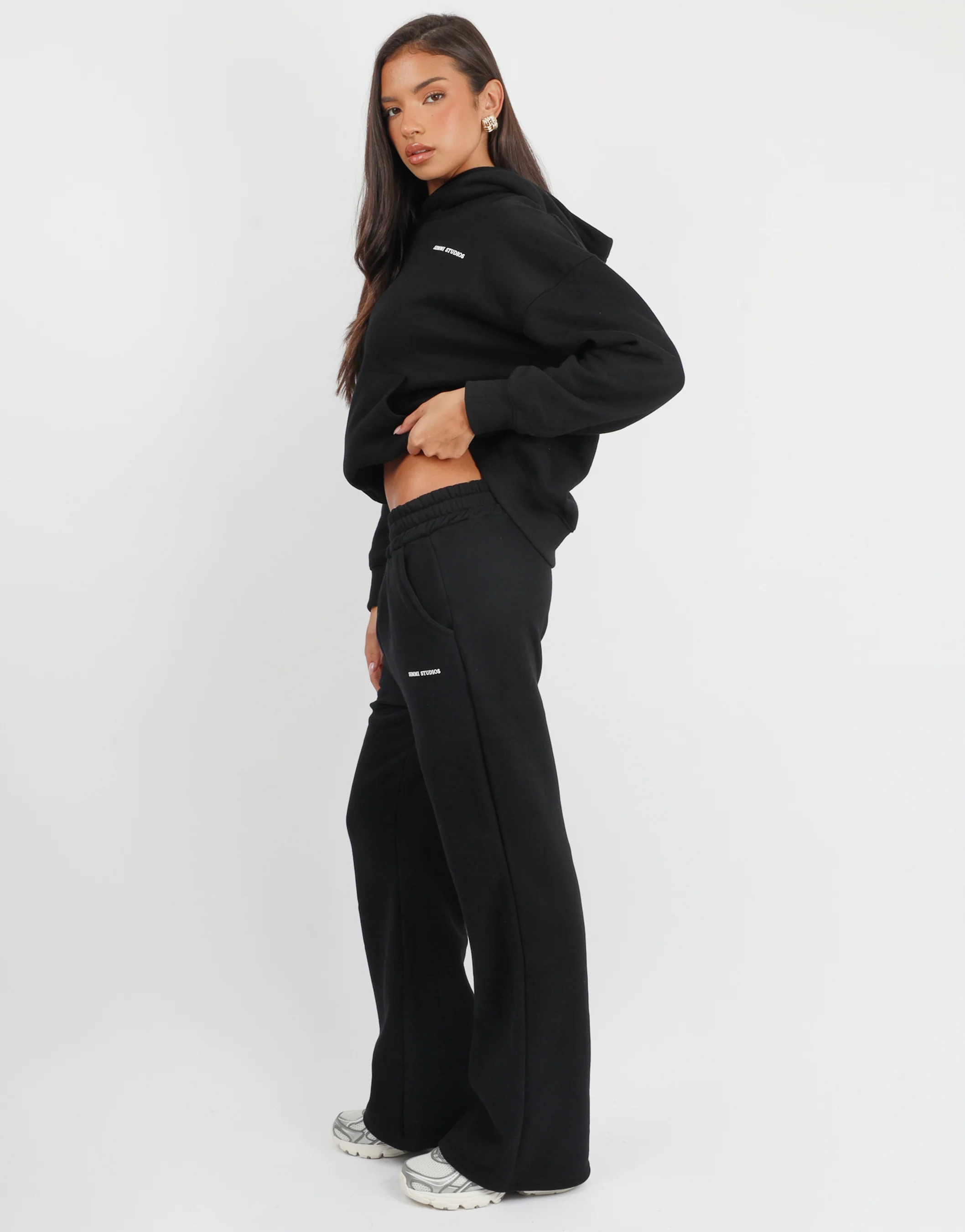 Colby Simmi Studios Essentials Flared Joggers in Black - Image 2