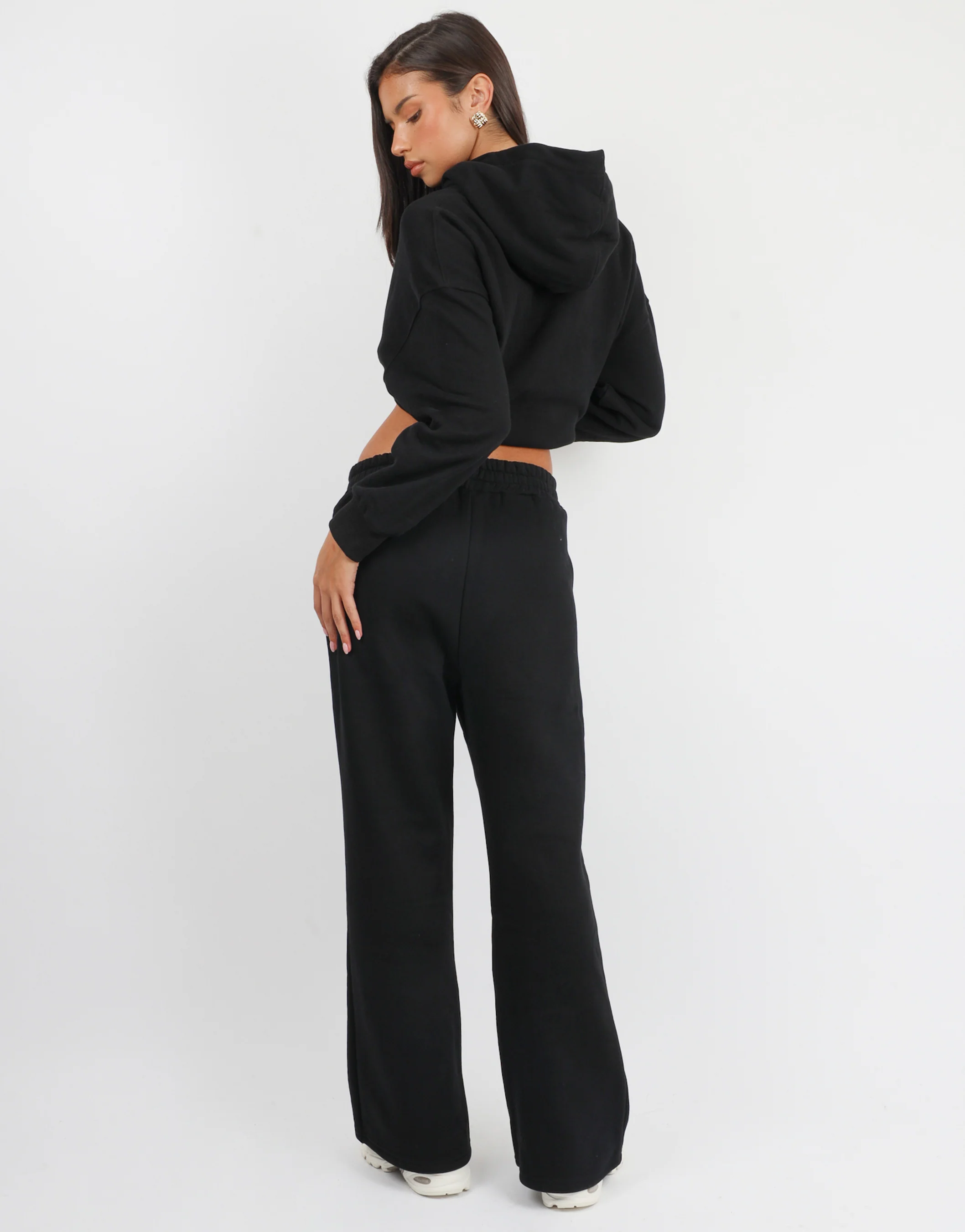 Colby Simmi Studios Essentials Flared Joggers in Black - Image 3