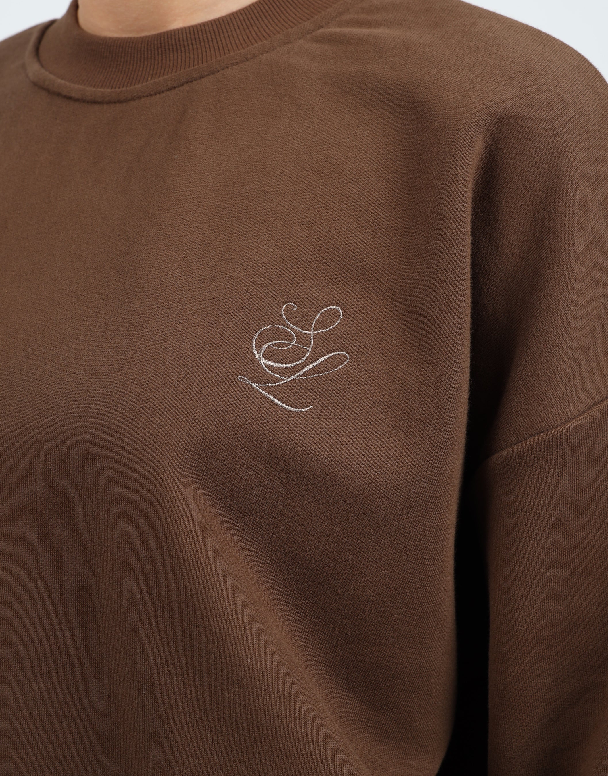 Cove Simmi Studios Embroidered Logo Sweatshirt In Brown - Image 6