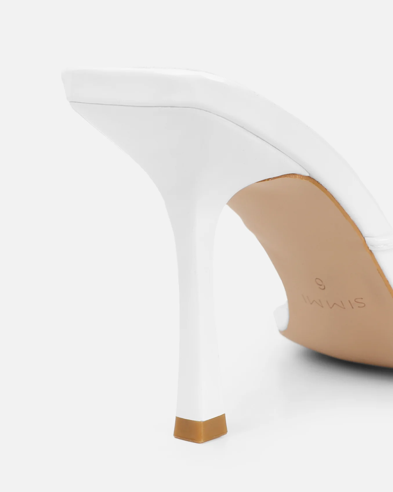 Danique White Patent Mules - Image 3