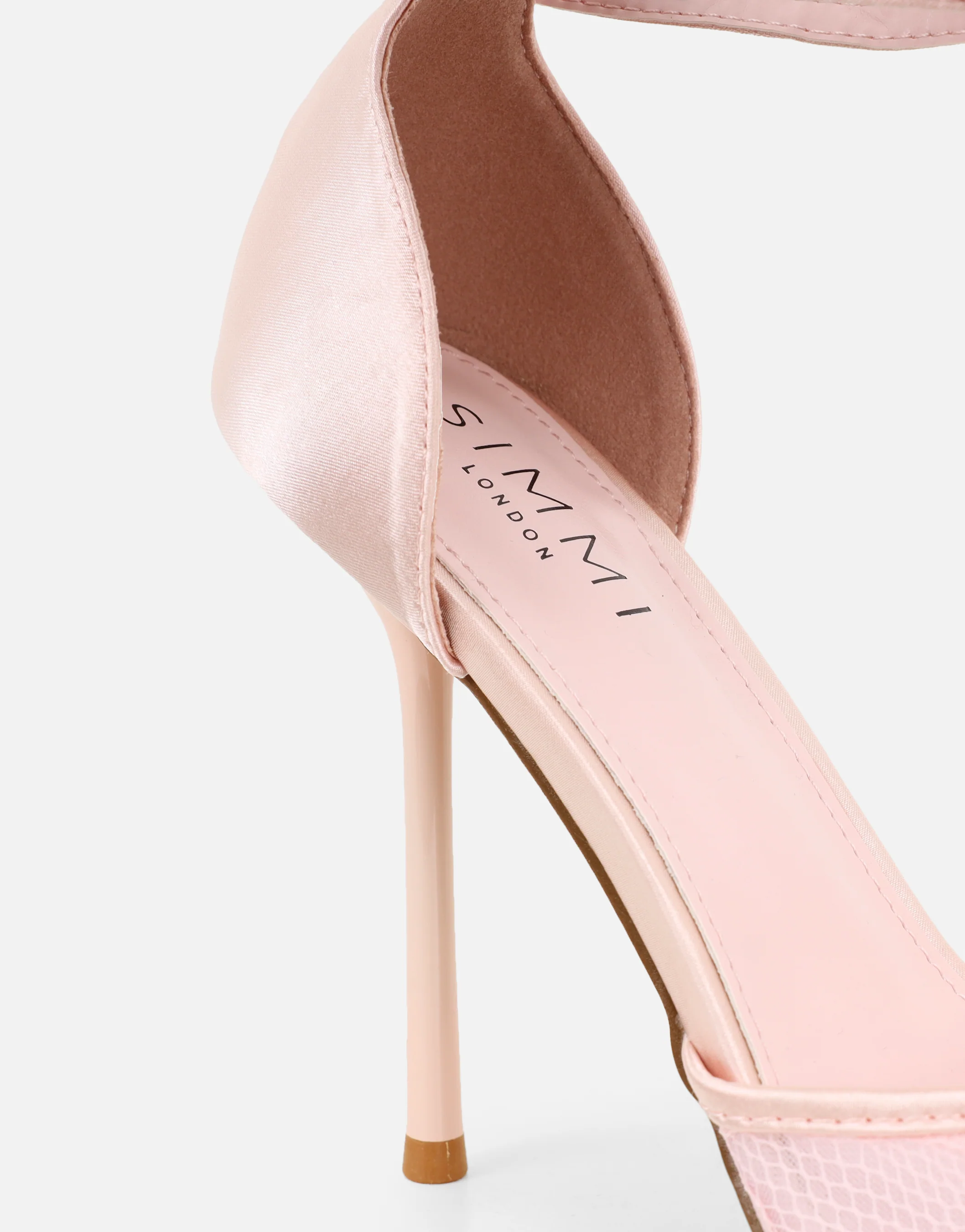 Deena Blush Lace Court Shoes - Image 3