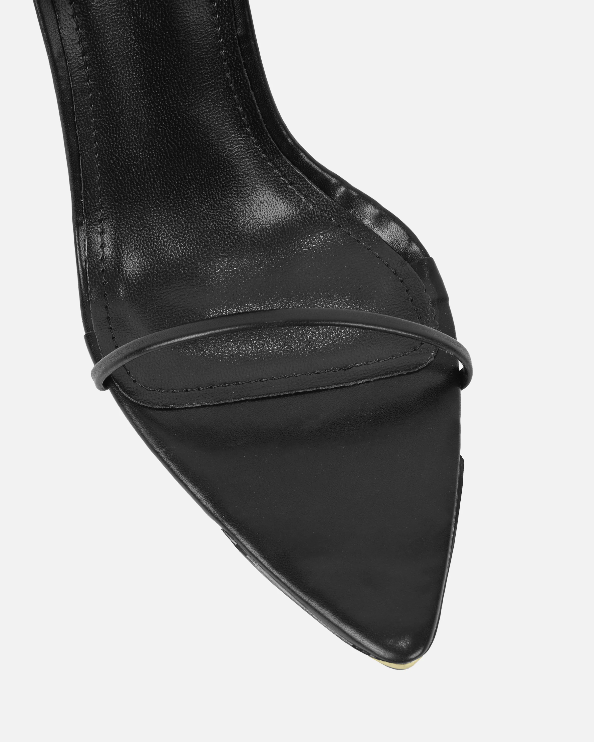 Delilahh Black Tie Up Stiletto Sandals - Image 4