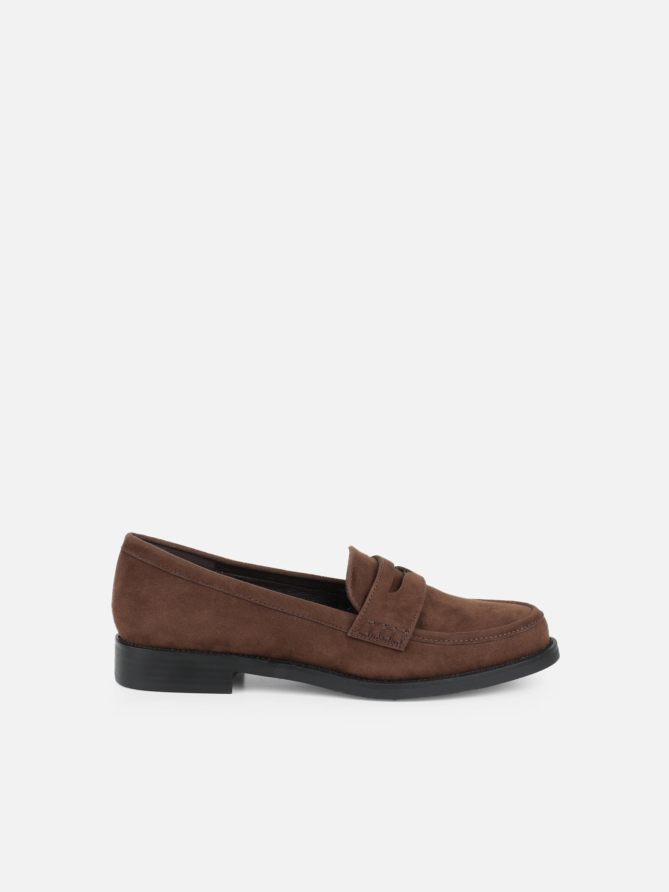 Dime Brown Suede Penny Loafers - Image 2