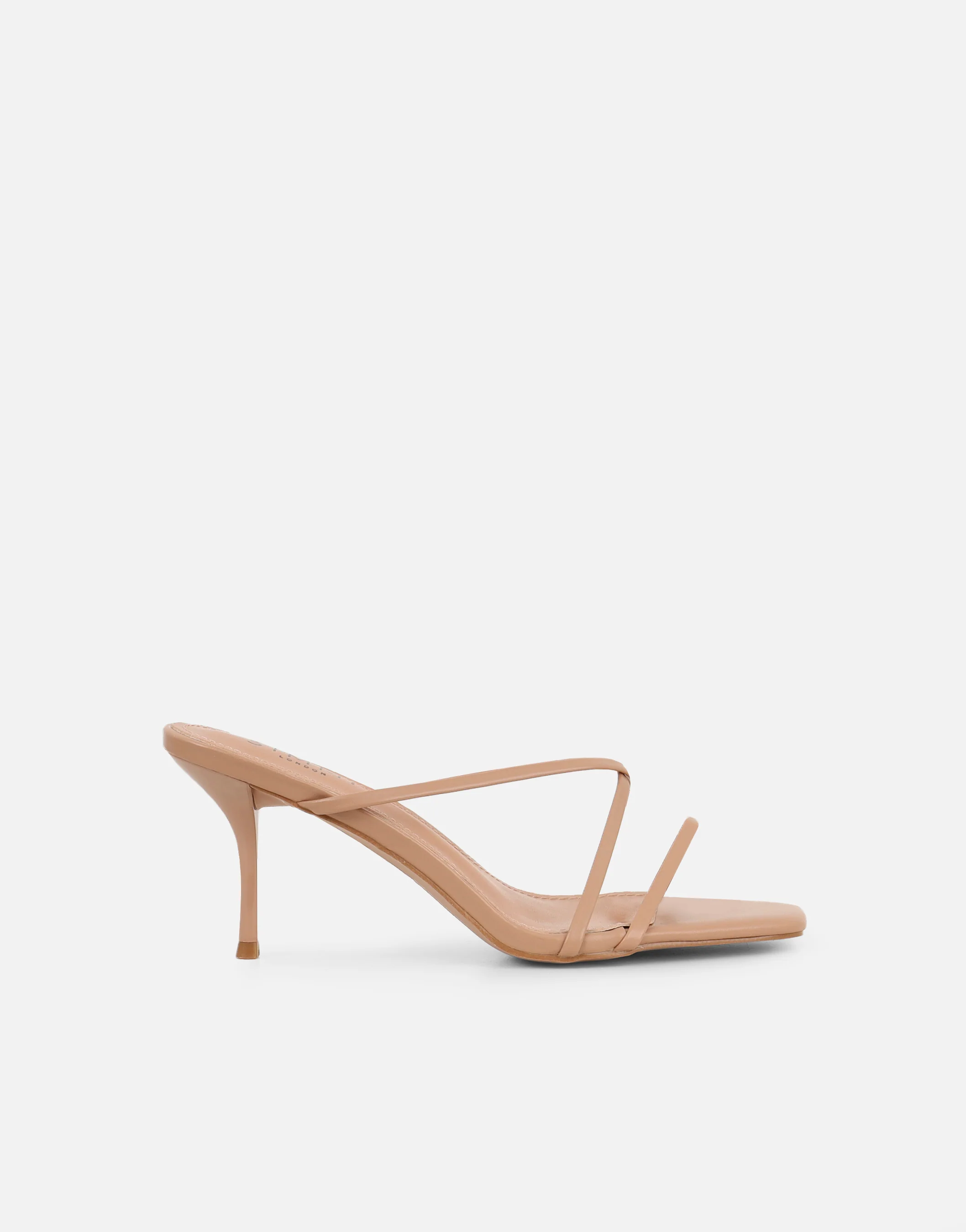 Elena Beige Strappy Mules - Image 2