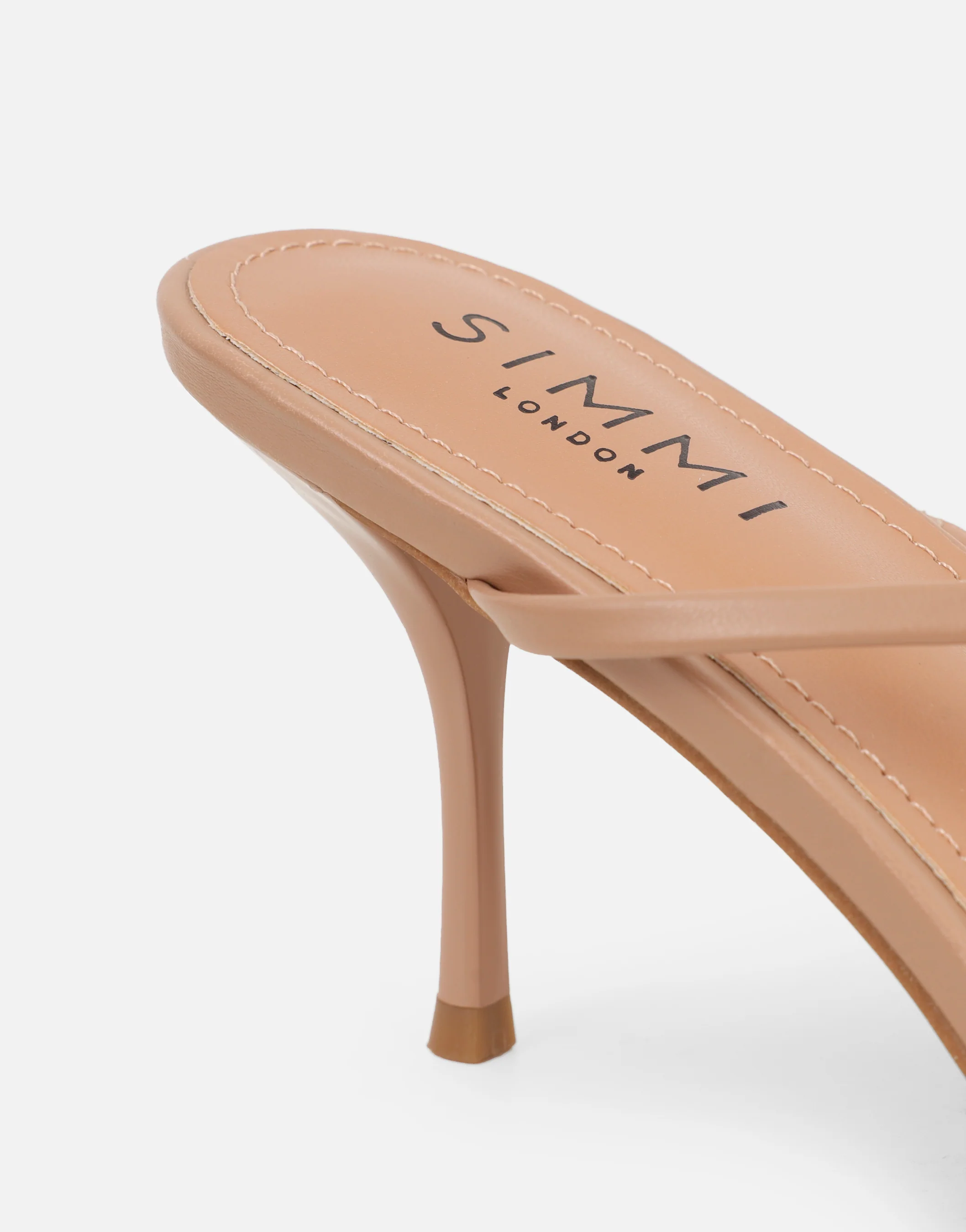 Elena Beige Strappy Mules - Image 3