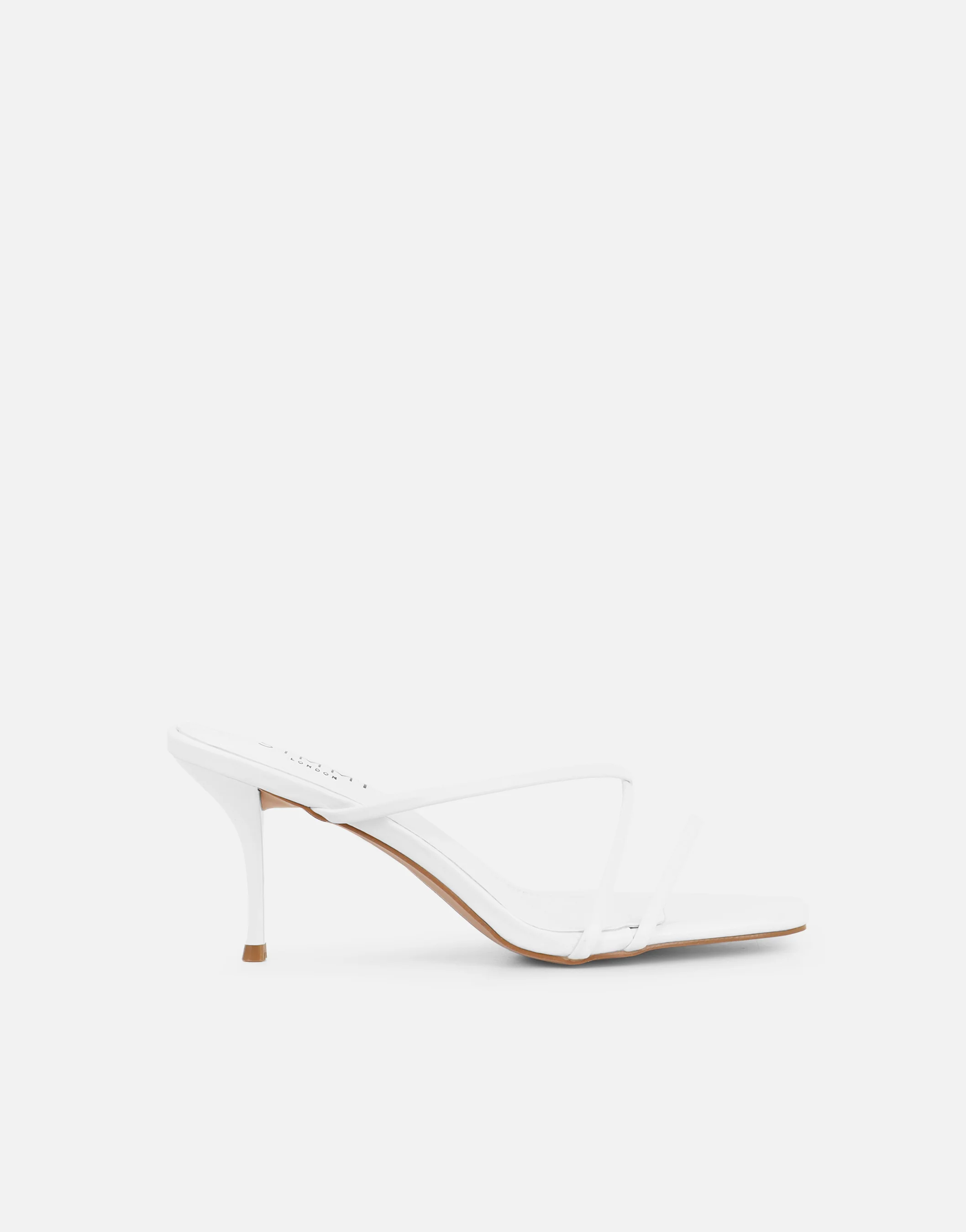 Elena White Strappy Mules - Image 2