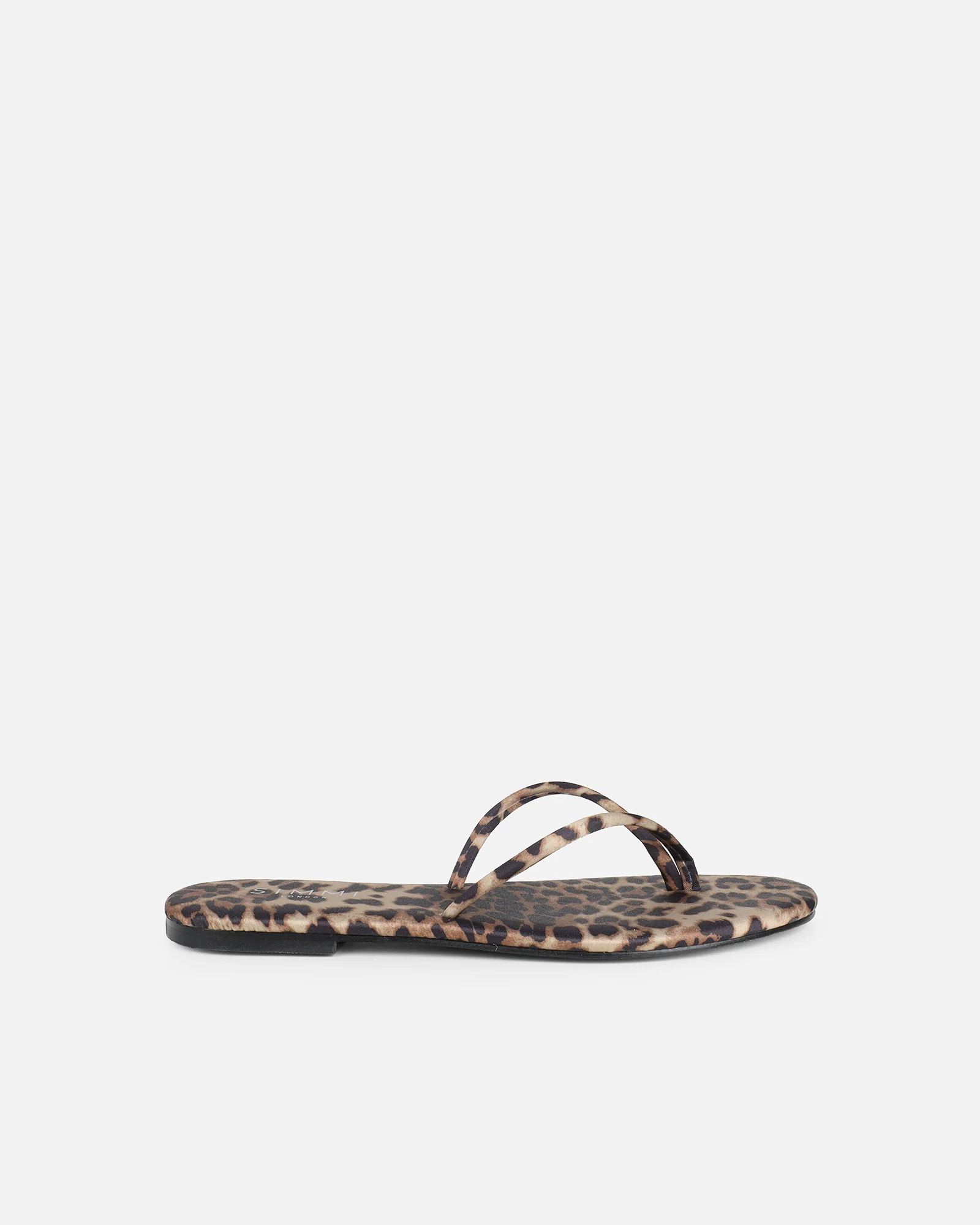 Elmas Leopard Satin Toe Post Sandals - Image 2