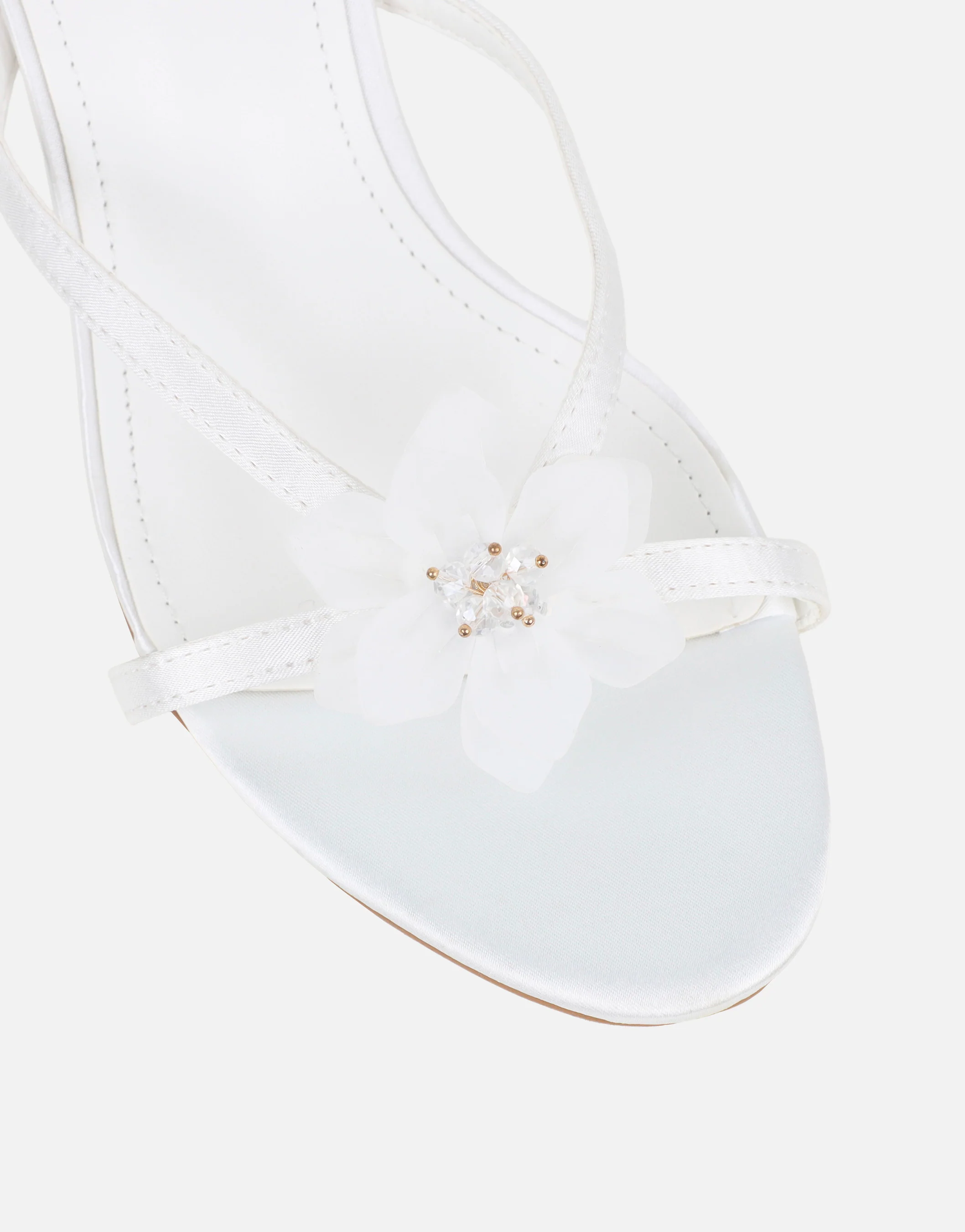 Elowen White Flower Embellished Mules - Image 4