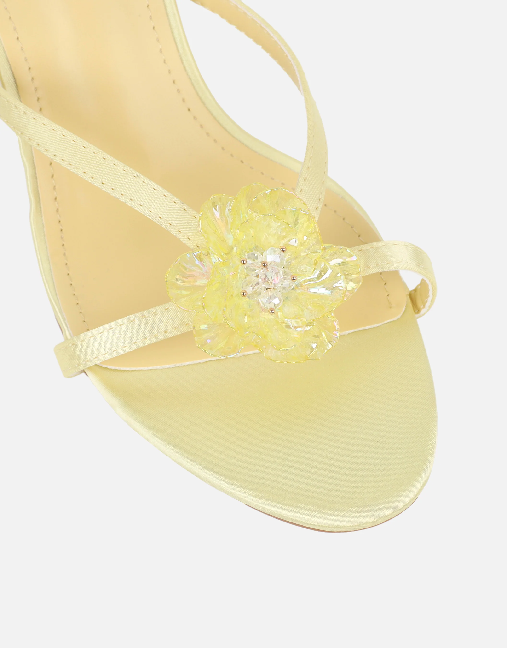 Elowen Yellow Flower Embellished Mules - Image 4