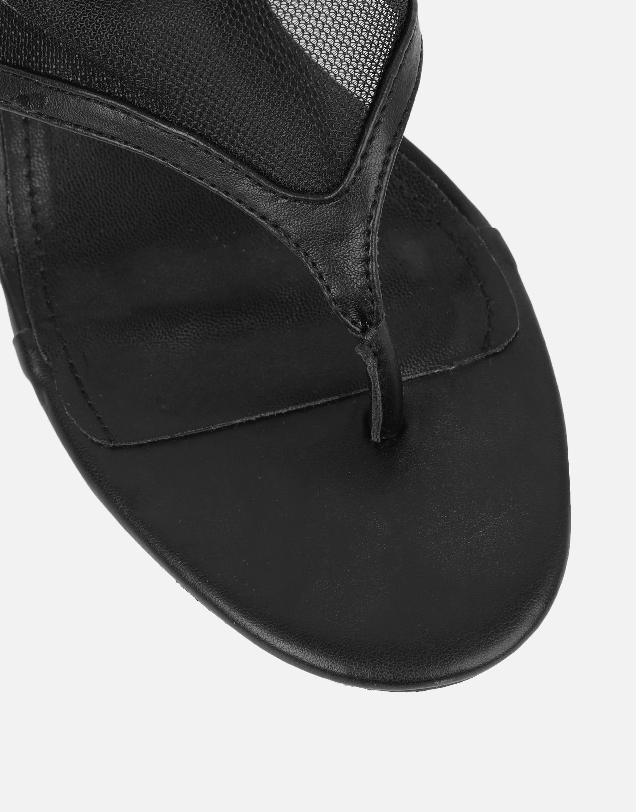 Elsie Black Mesh Mules - Image 4