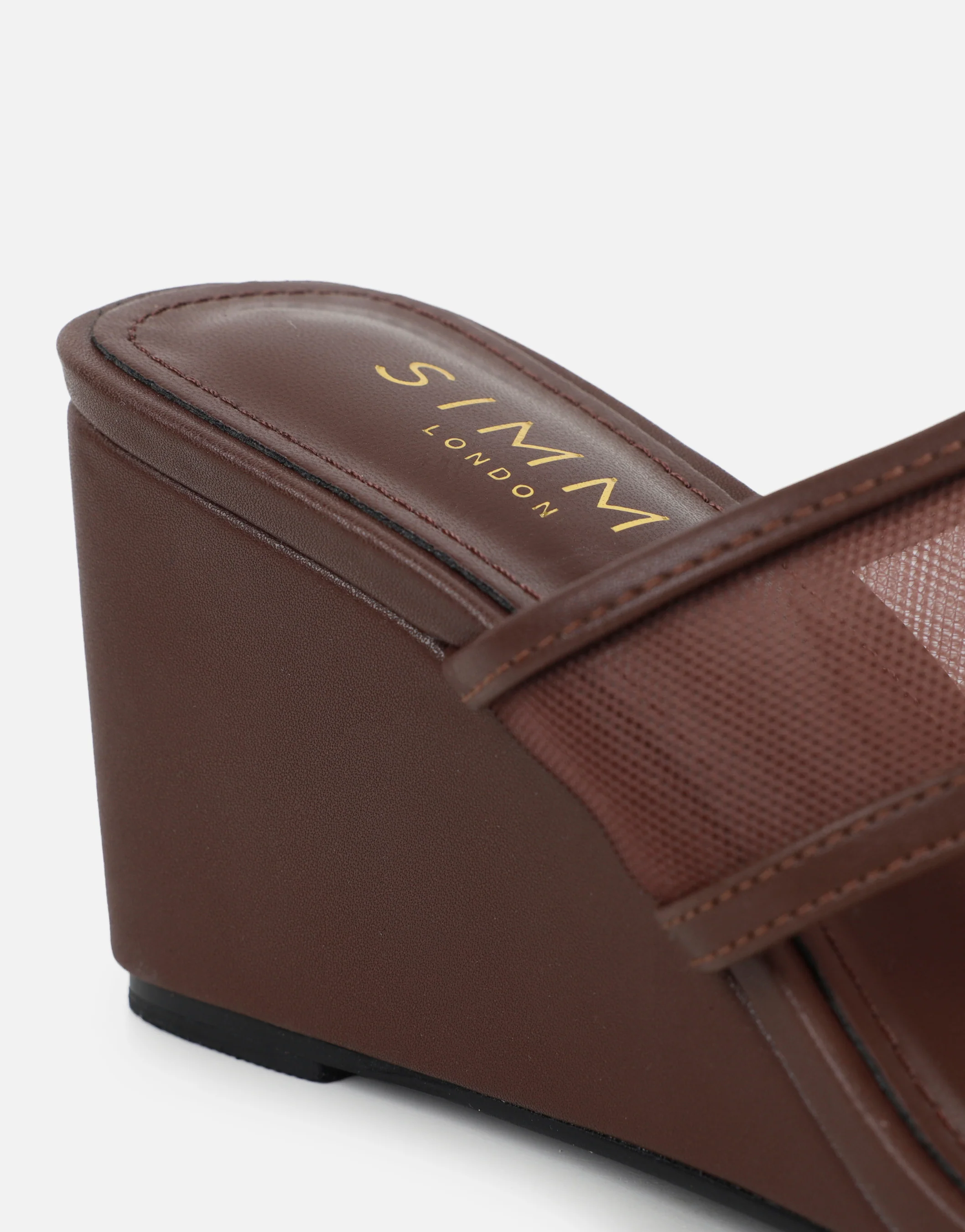 Elsie Brown Mesh Mules - Image 3