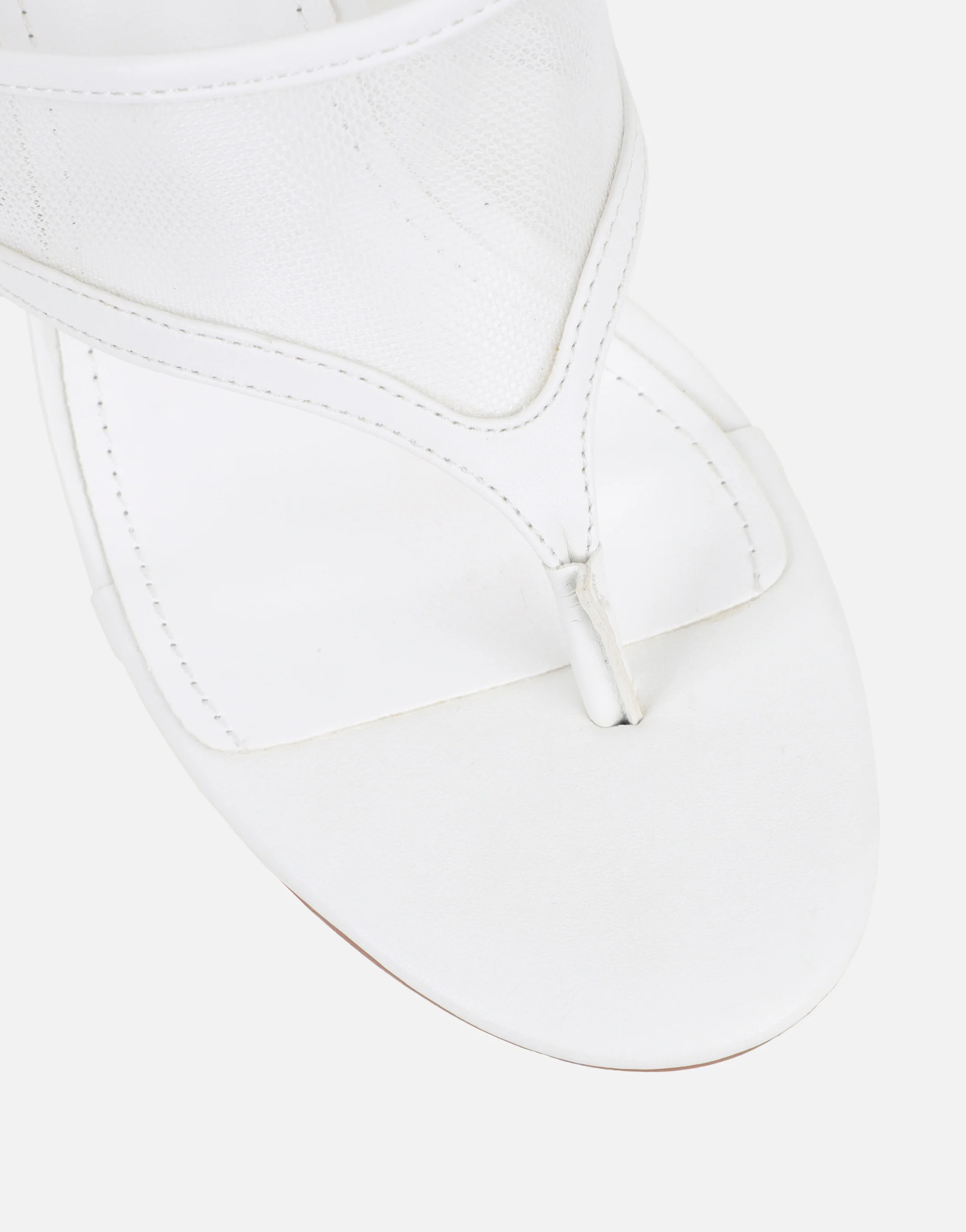 Elsie White Mesh Mules - Image 4