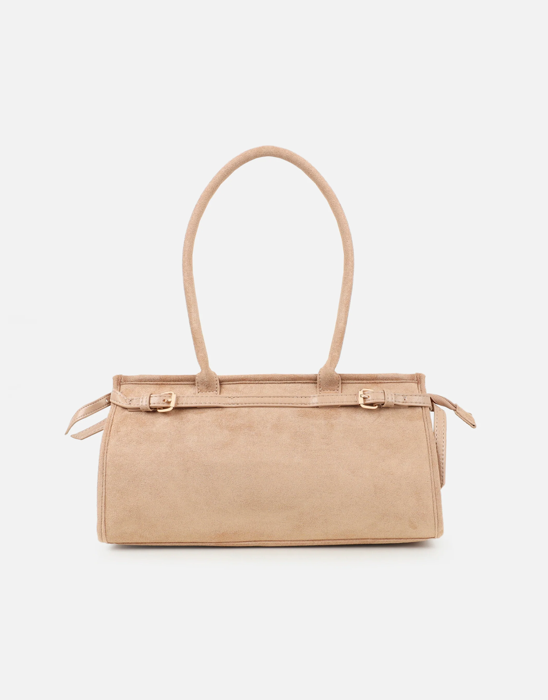Eos Beige Suede Handbag - Image 4