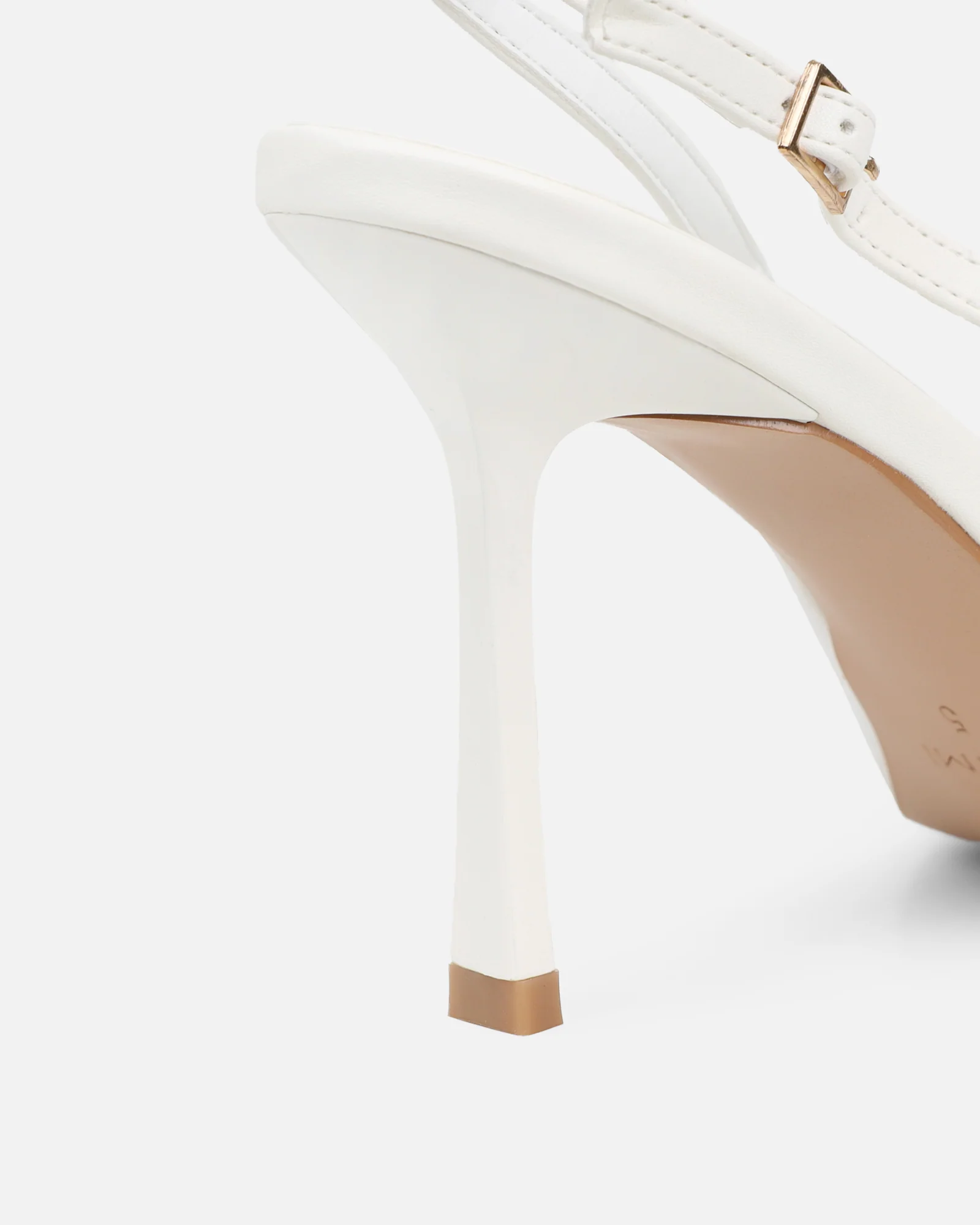 Exmoor White Plush Slingback Courts - Image 3