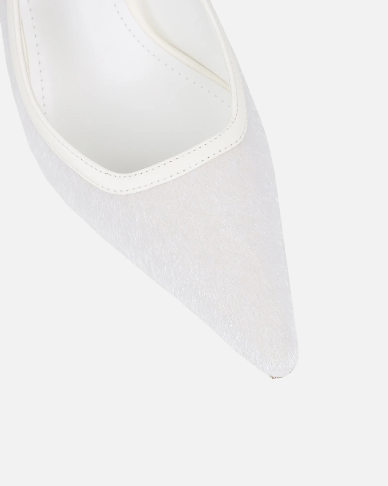 Exmoor White Plush Slingback Courts - Image 4