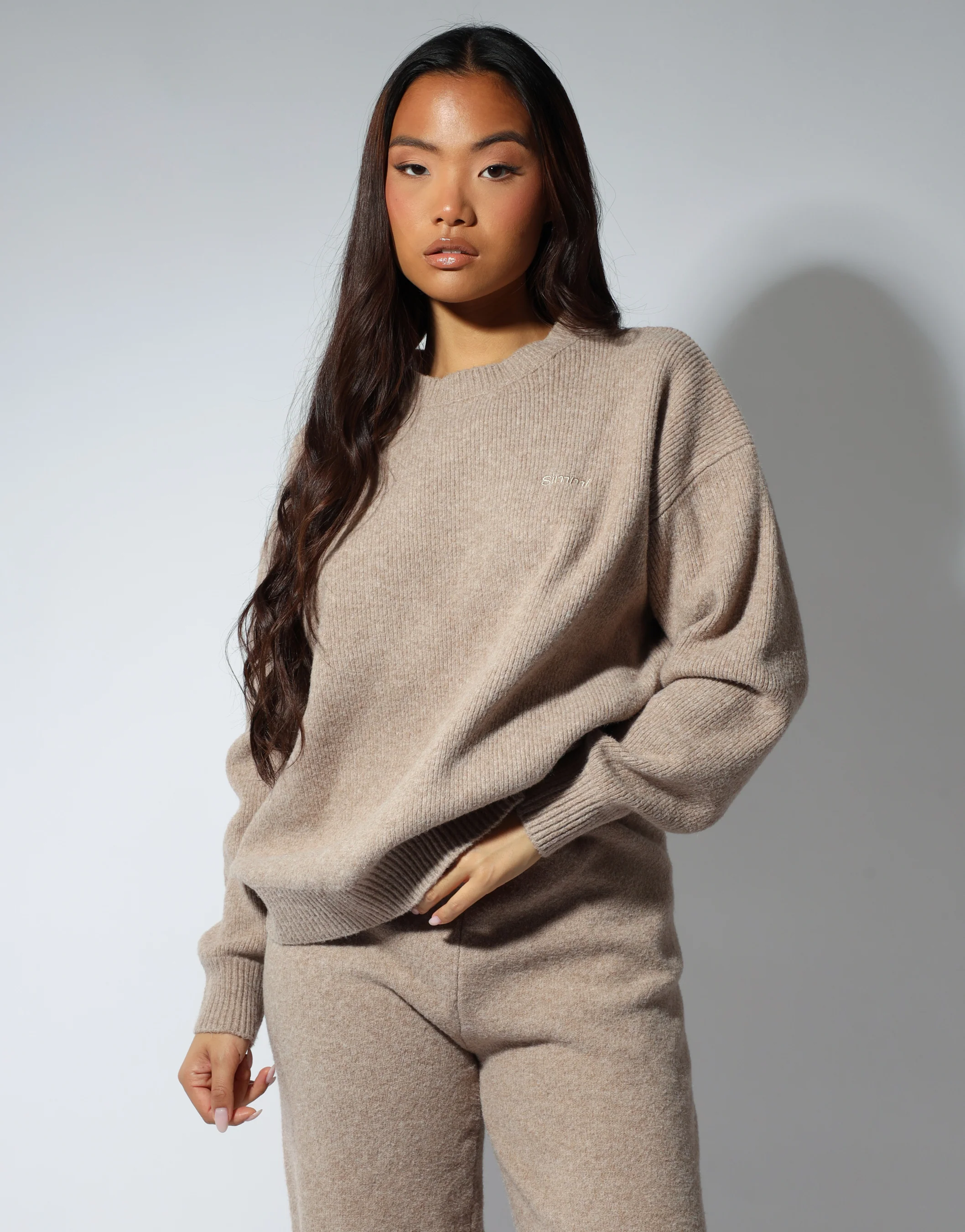 Faye Simmi studios soft touch crew neck in oatmeal