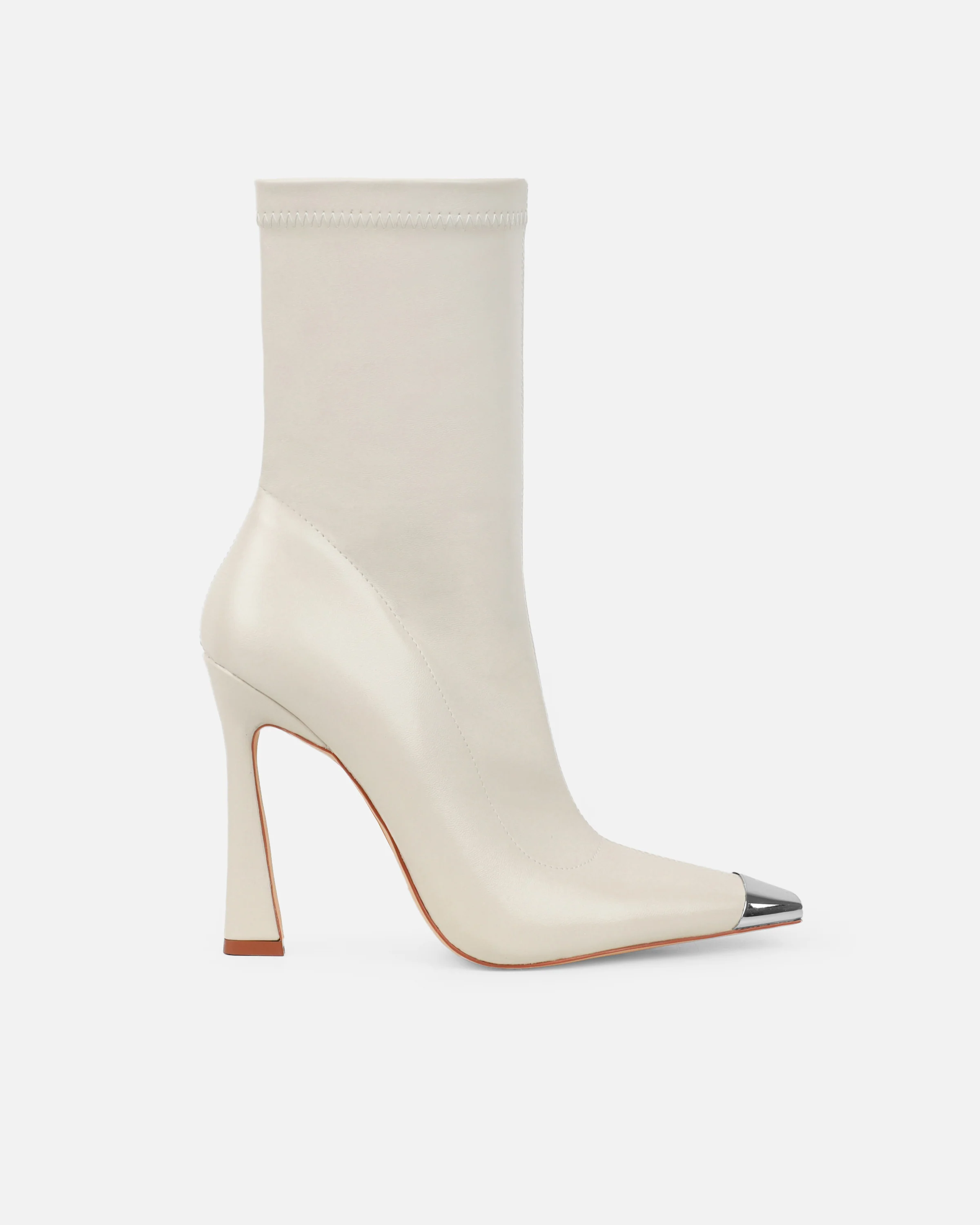 George Stone High Heeled Sock Boots With Toe Cap - Image 2