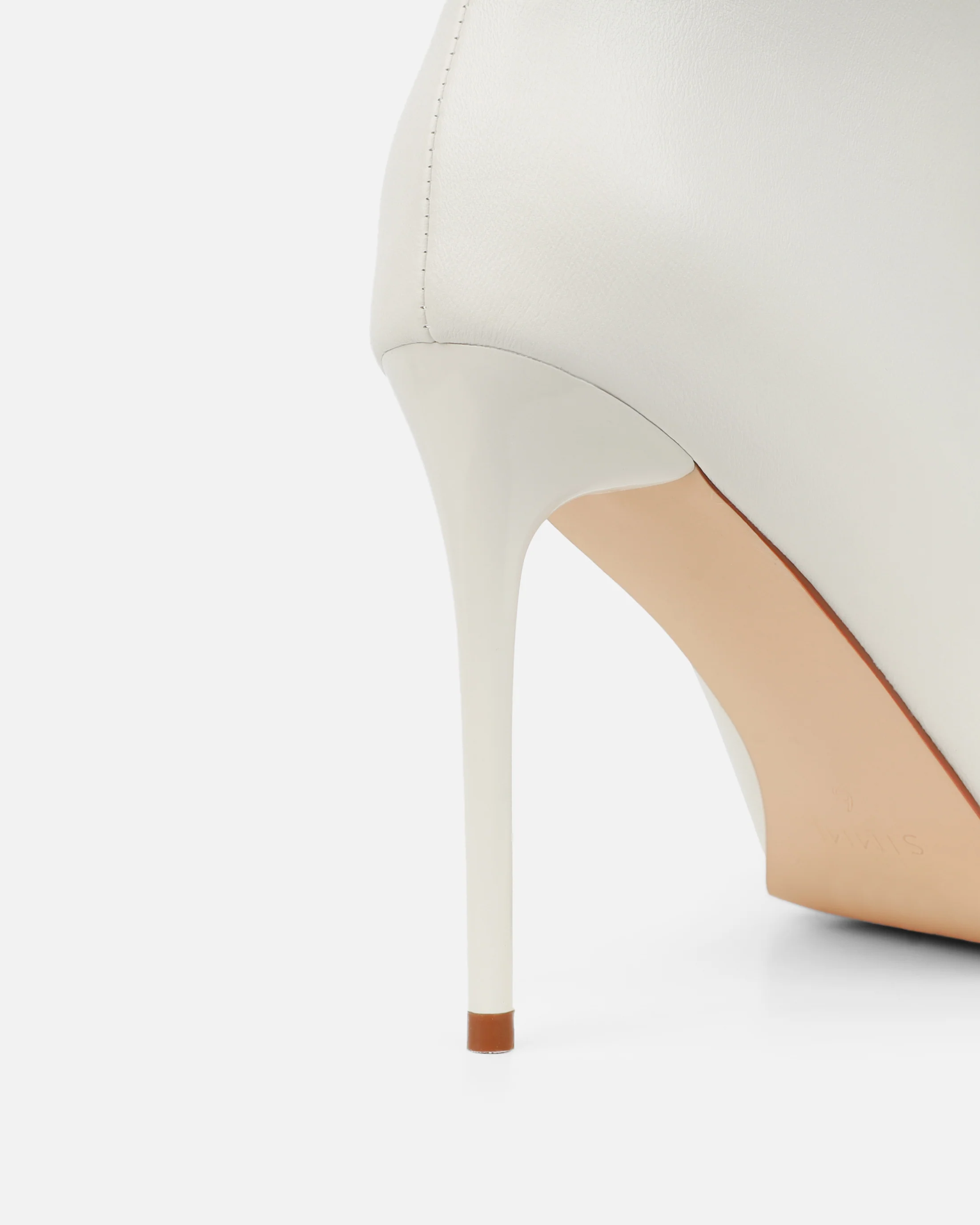 Giles Stone Ruched Stiletto Mid Calf Boots - Image 3