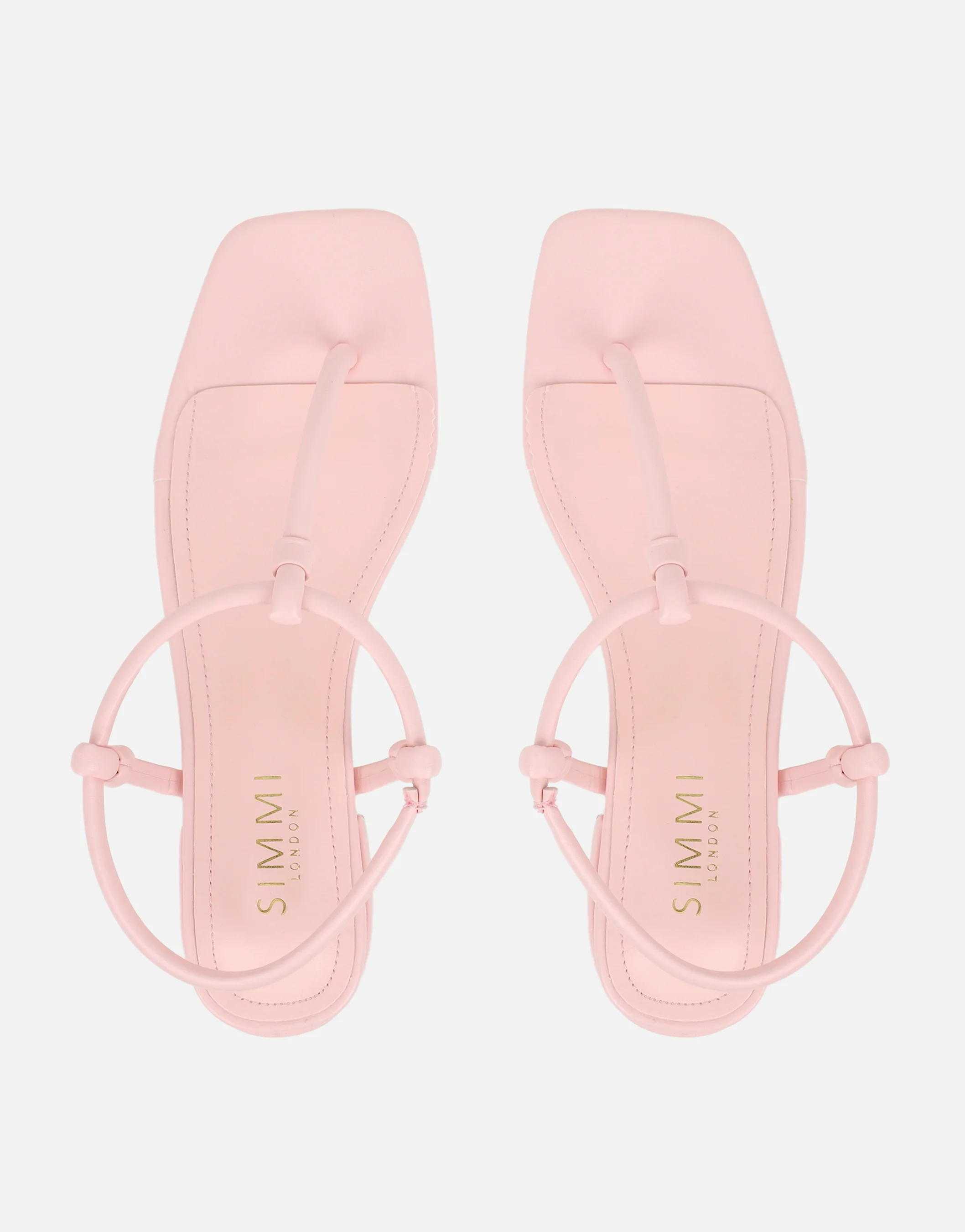 Hanna Pink Flat Strappy Sandals - Image 3