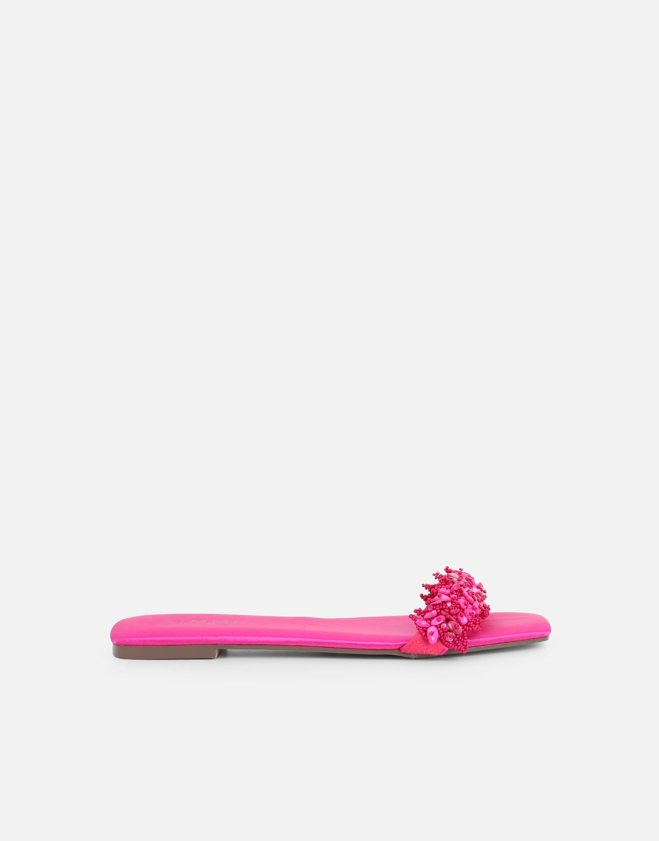 Hatty Pink Slip On Flat Sandals - Image 2