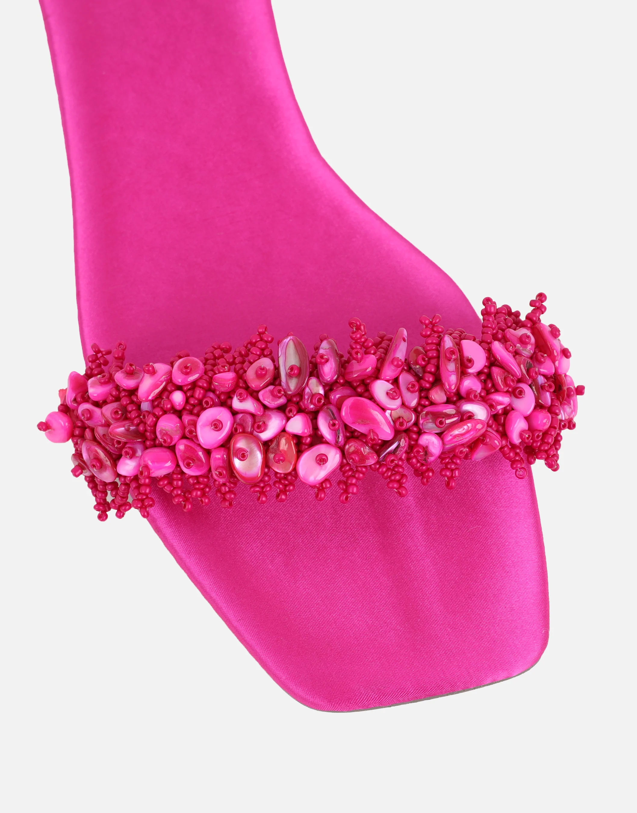 Hatty Pink Slip On Flat Sandals - Image 4