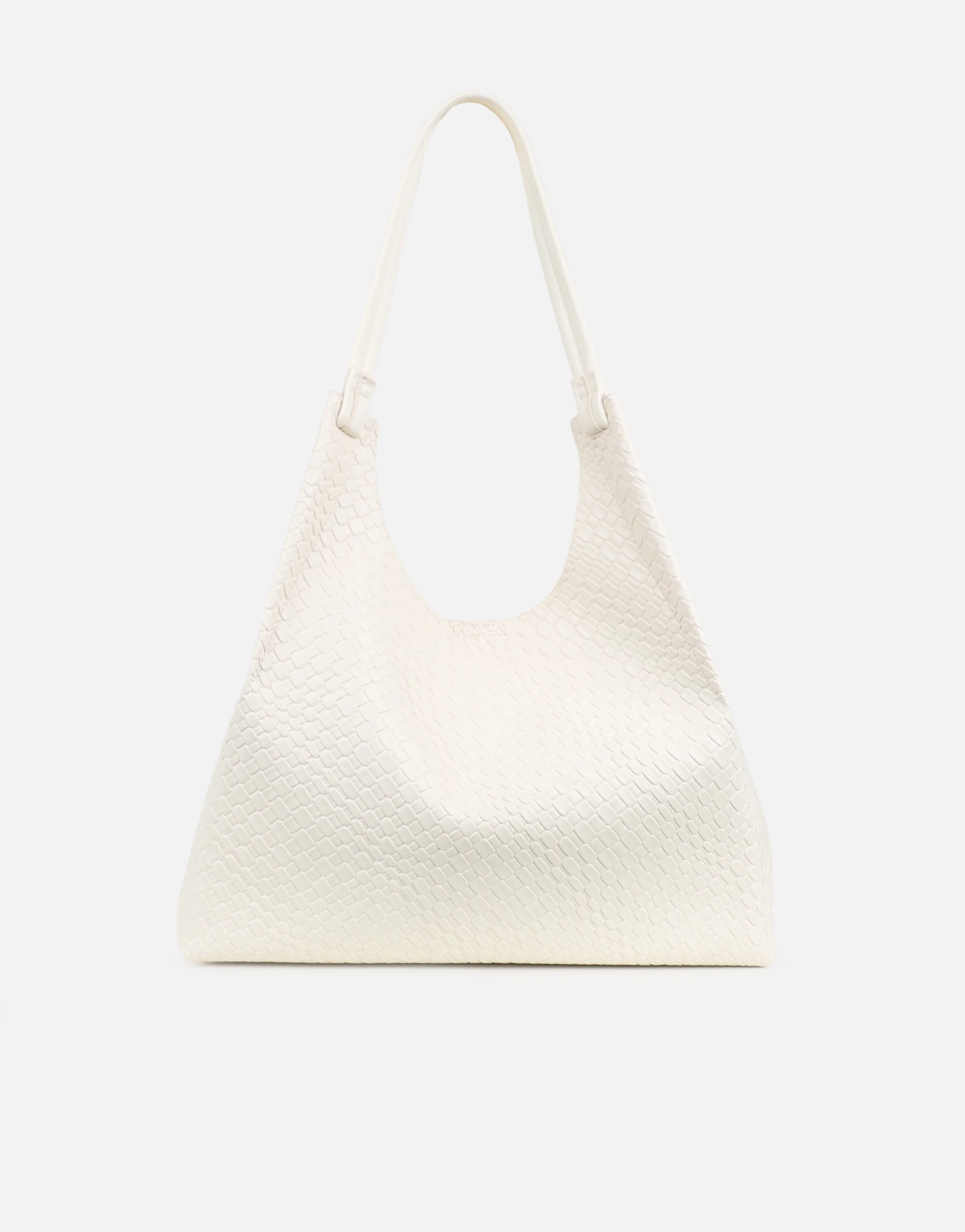 Heather Large Woven Stone Shoulder Bag - Image 3