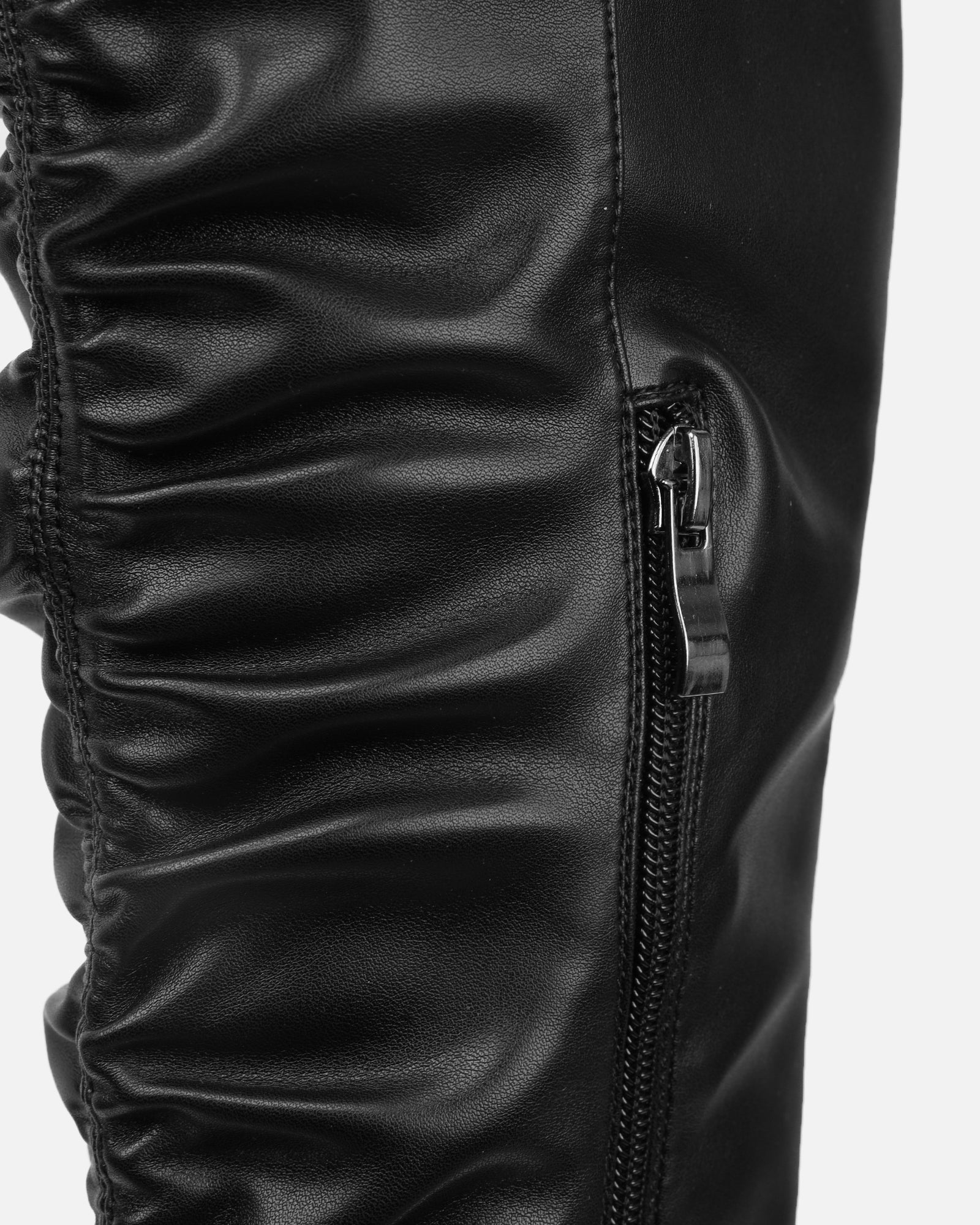 Igor Black Thigh High Ruched Stiletto Boots - Image 3