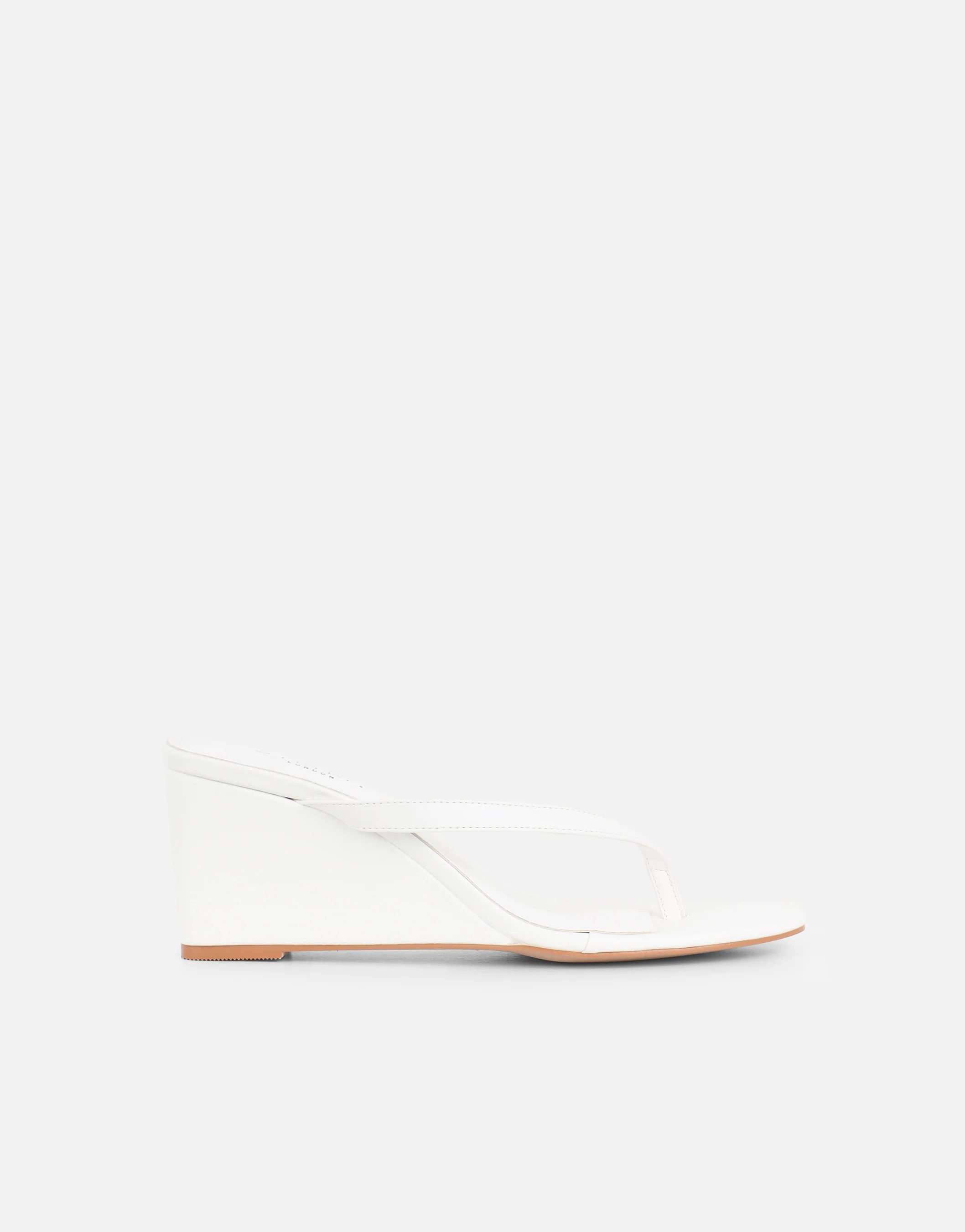 Immy White Toe Post Wedge Sandals - Image 2