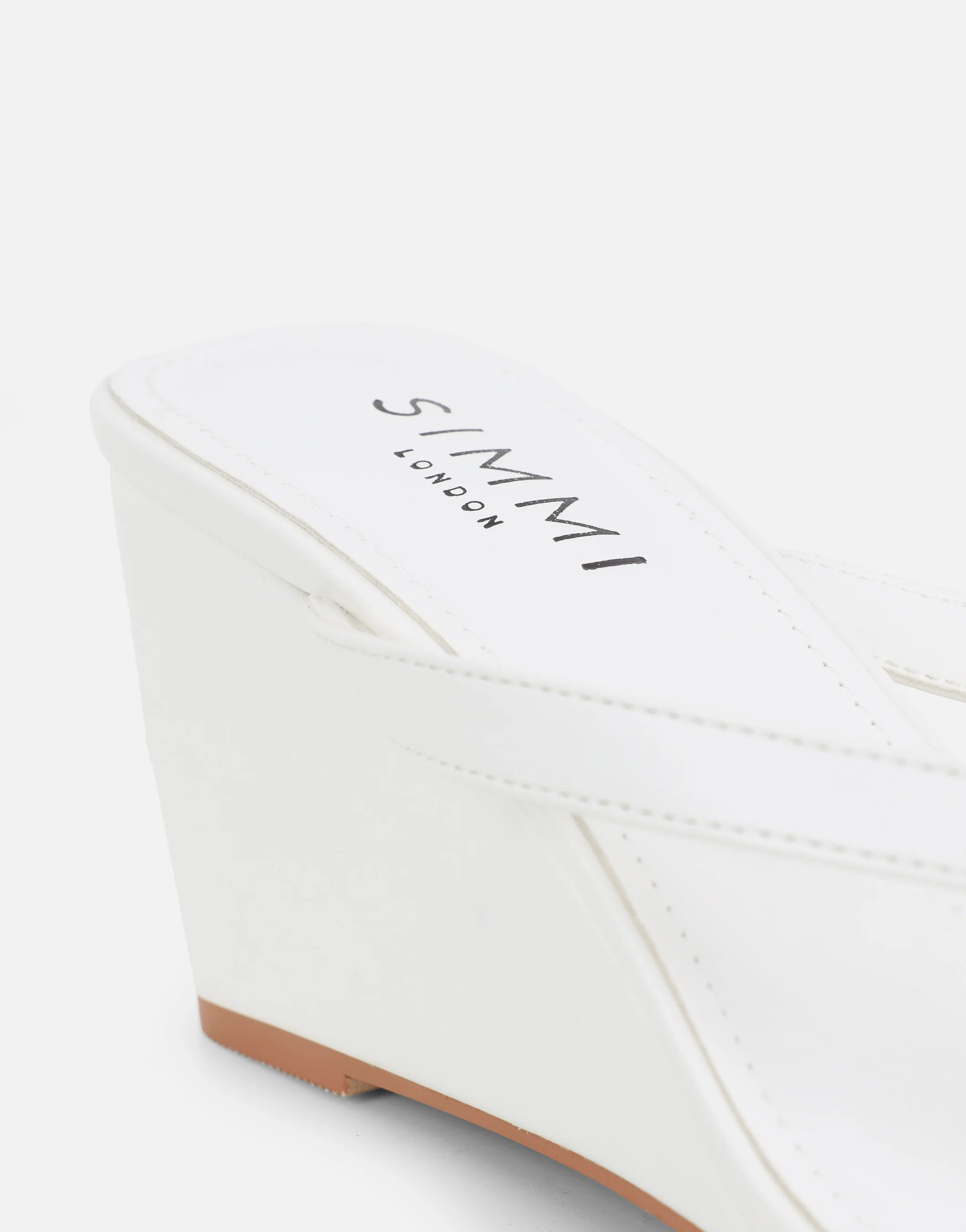 Immy White Toe Post Wedge Sandals - Image 3