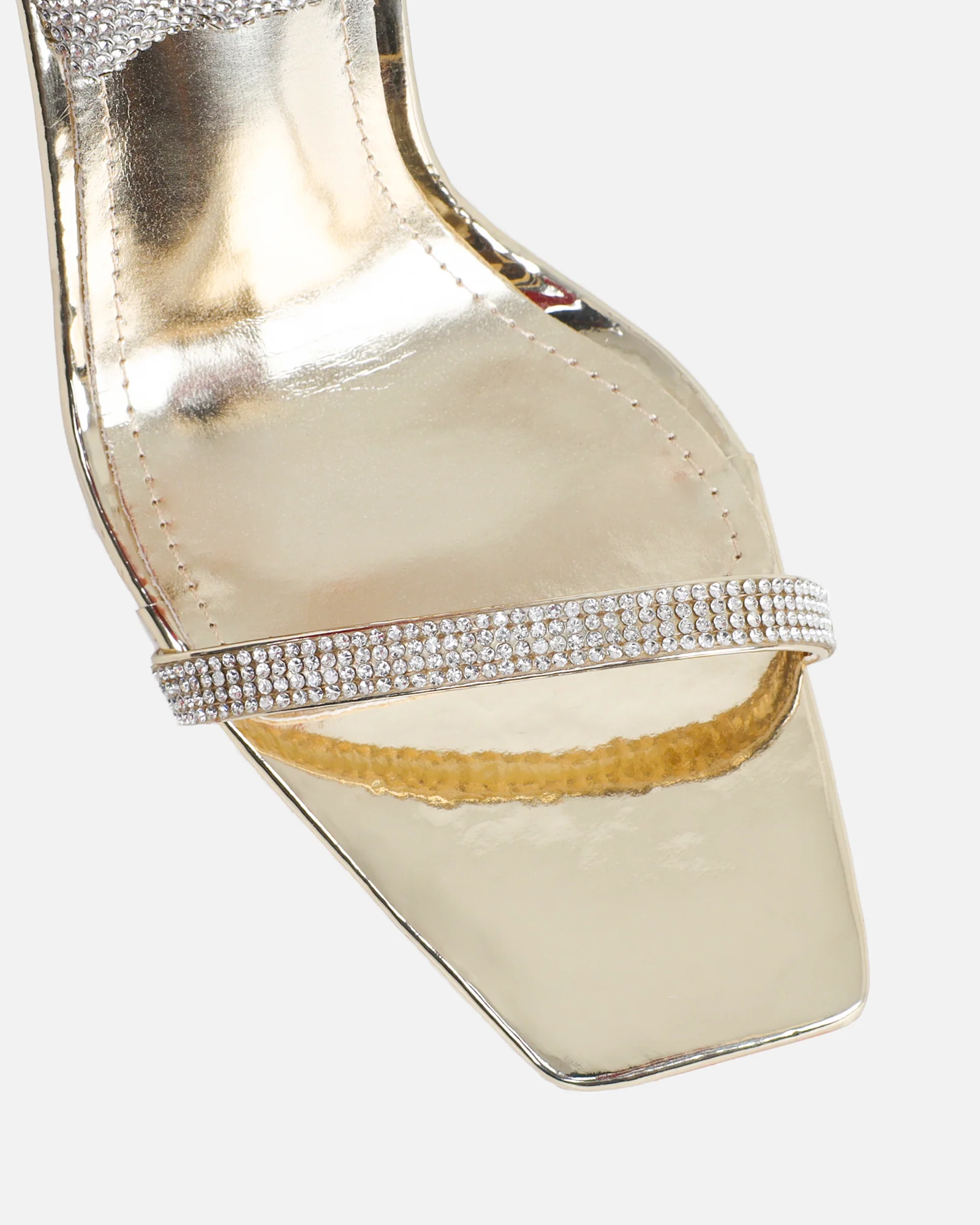 Javana gold mirror diamante spiral heeled sandals - Image 5