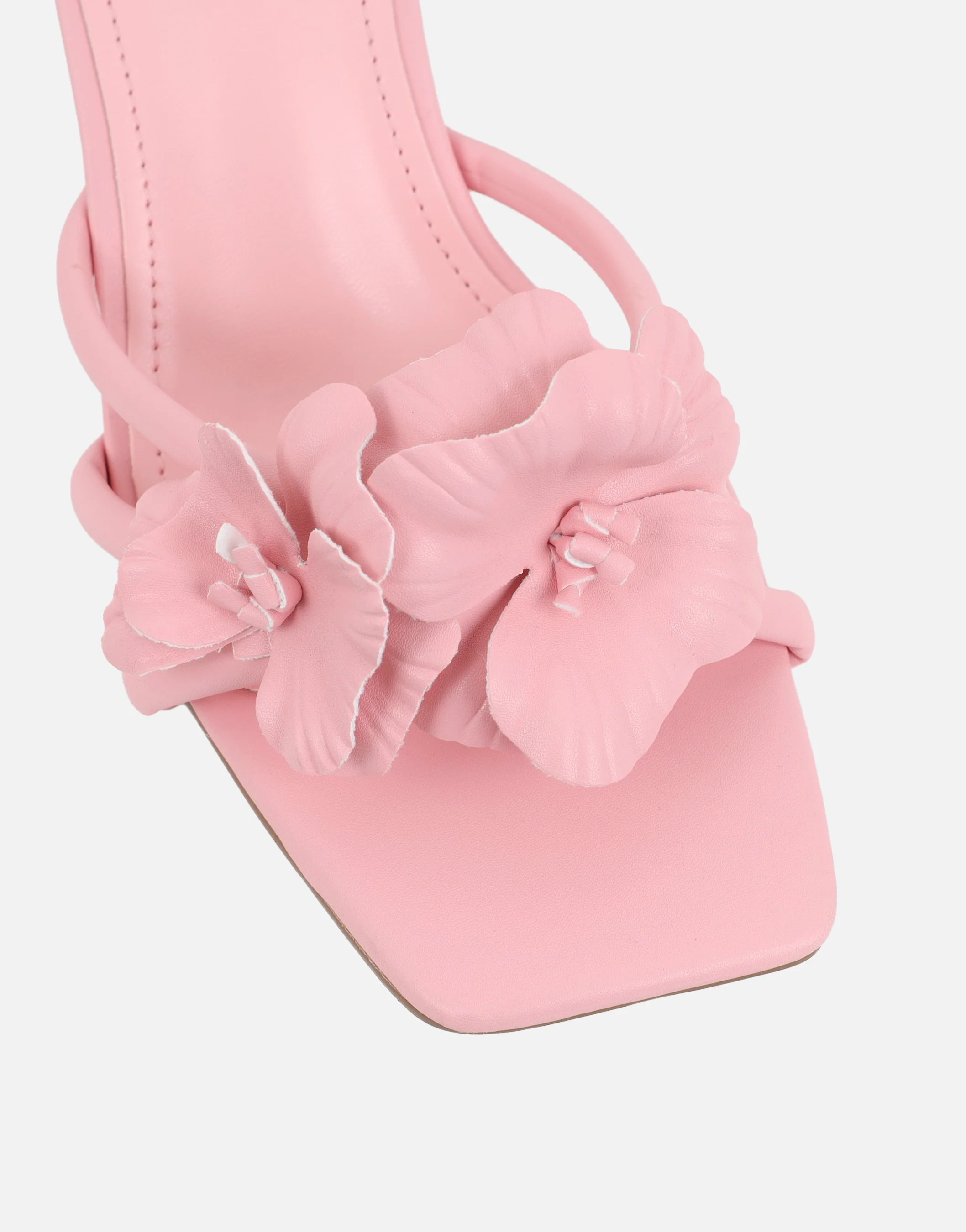 Jemima Pink Flower Detail Mules - Image 4