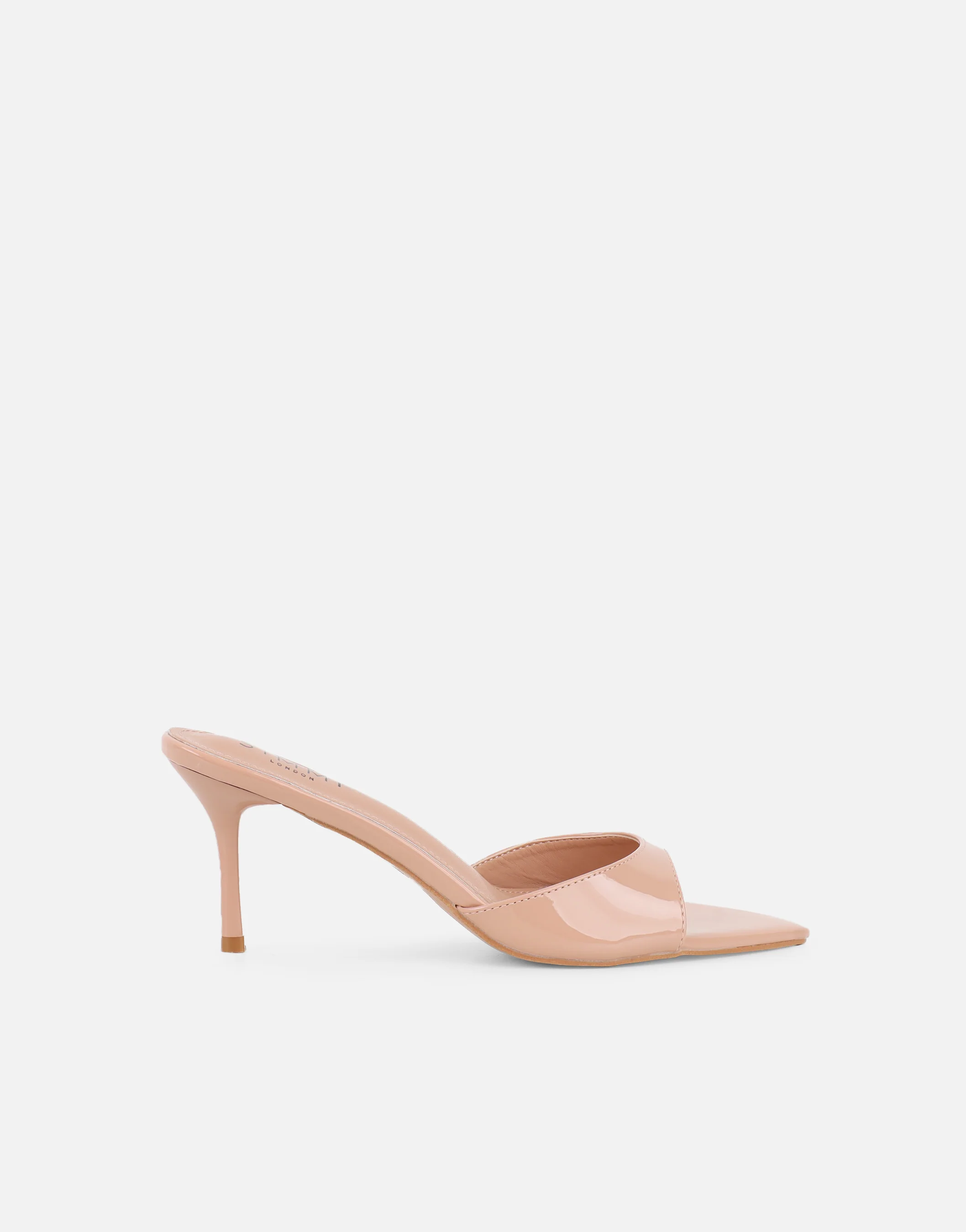Jerez Nude Patent Peep Toe Heeled Sandals - Image 2