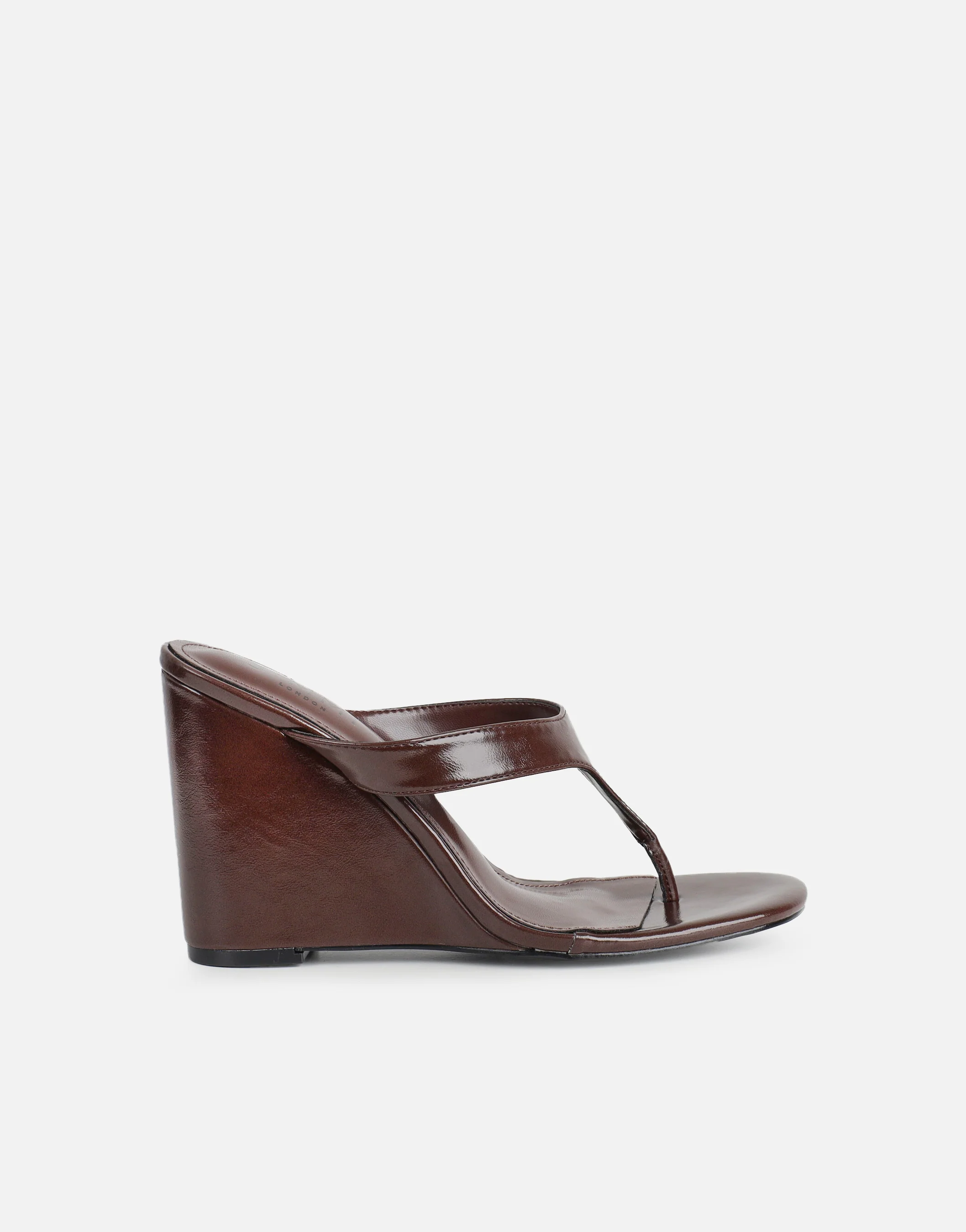 Jodie Brown Toe Post Wedge Sandals - Image 2