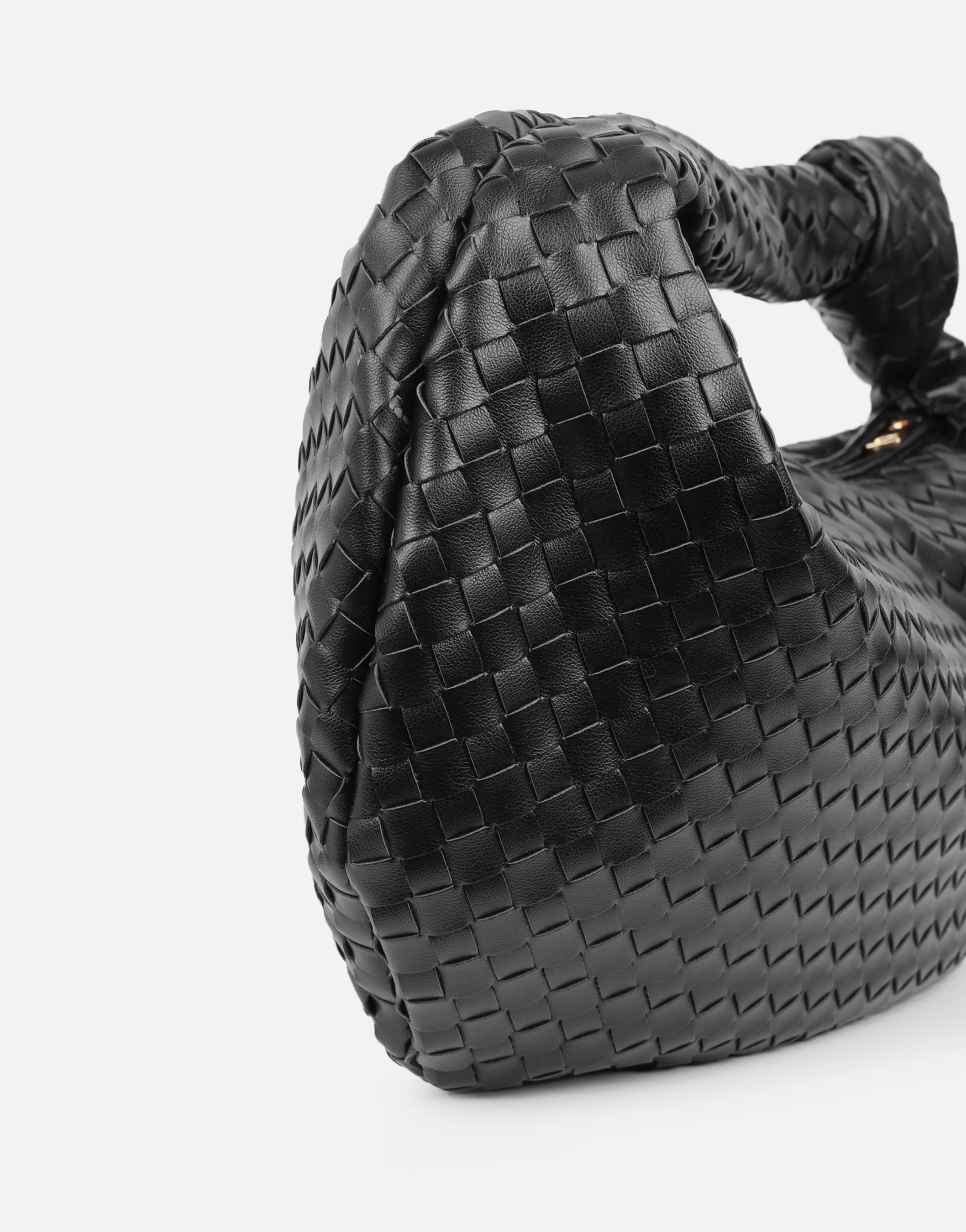 Justine Woven Black Bag - Image 6