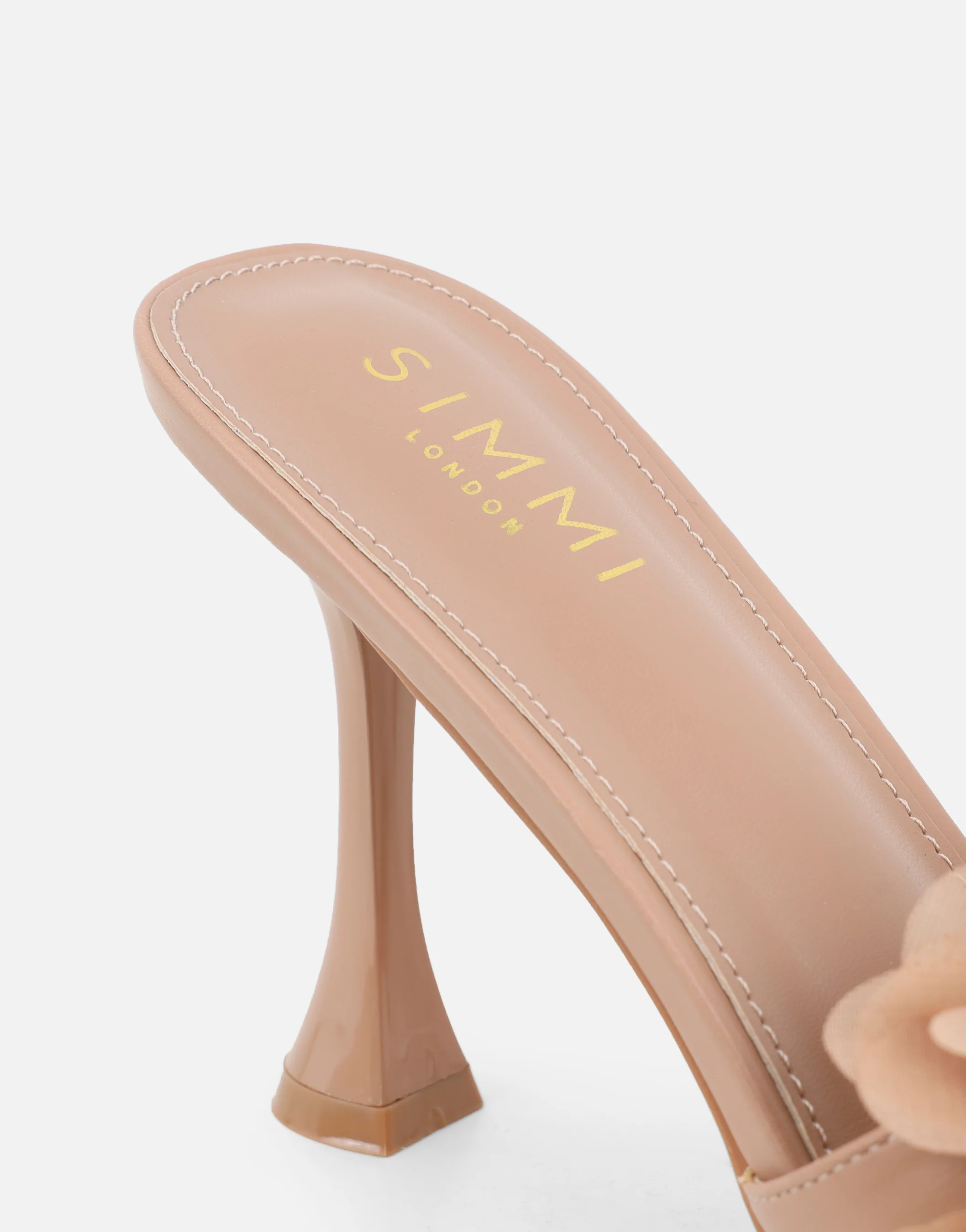 Kaz Nude Petal Detail Mules - Image 3