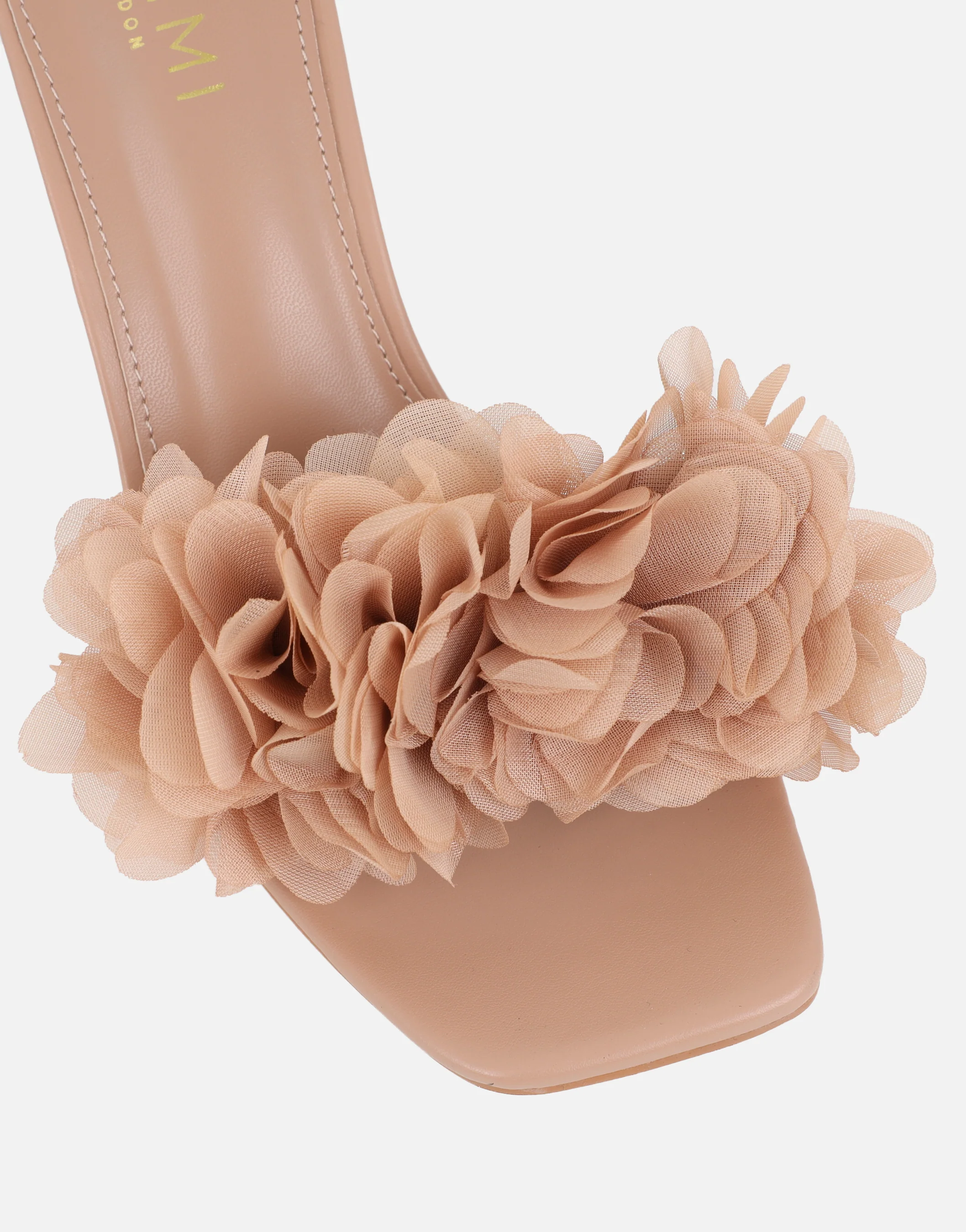 Kaz Nude Petal Detail Mules - Image 4