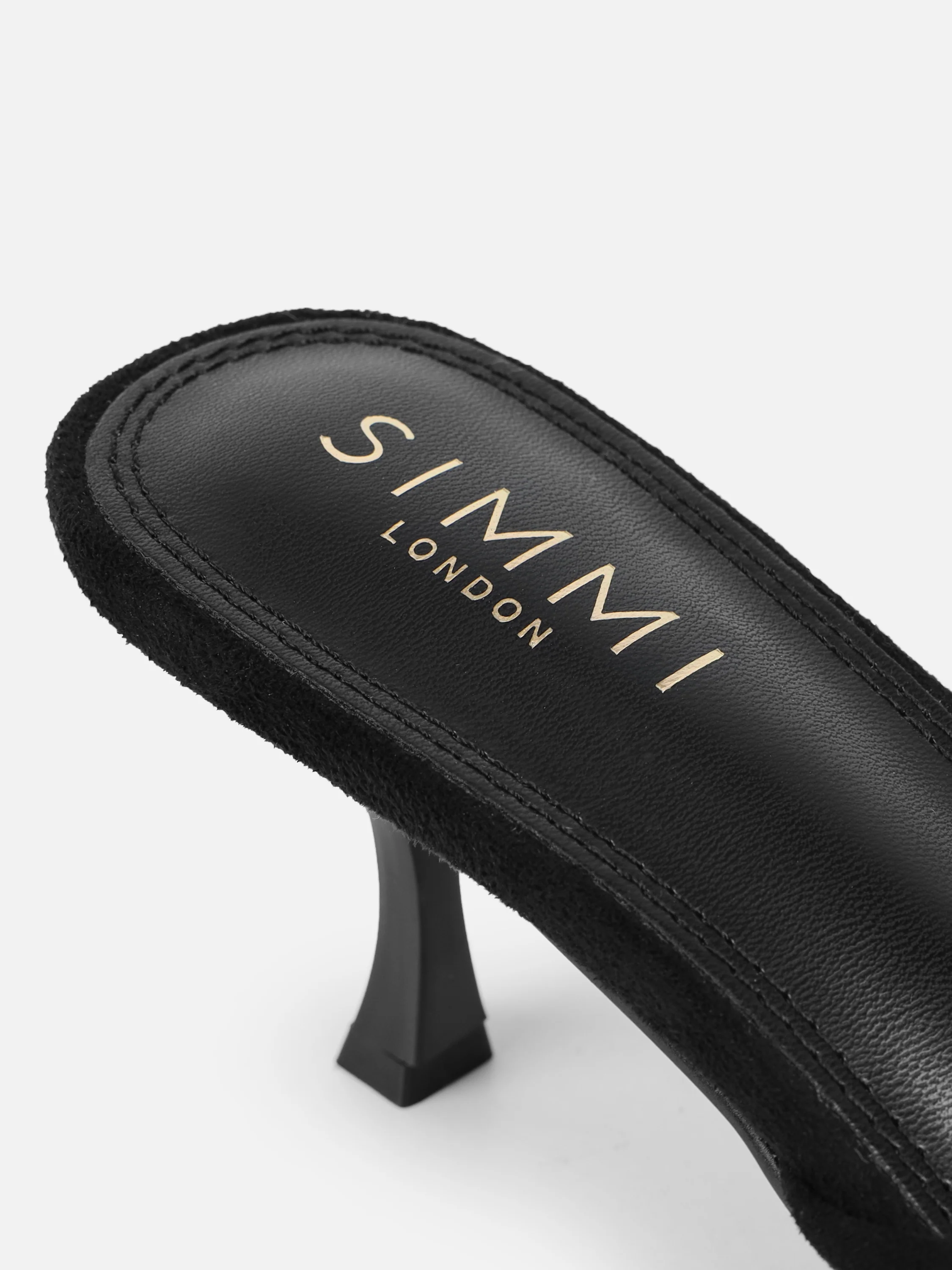 Keira Black Suede Mules - Image 3