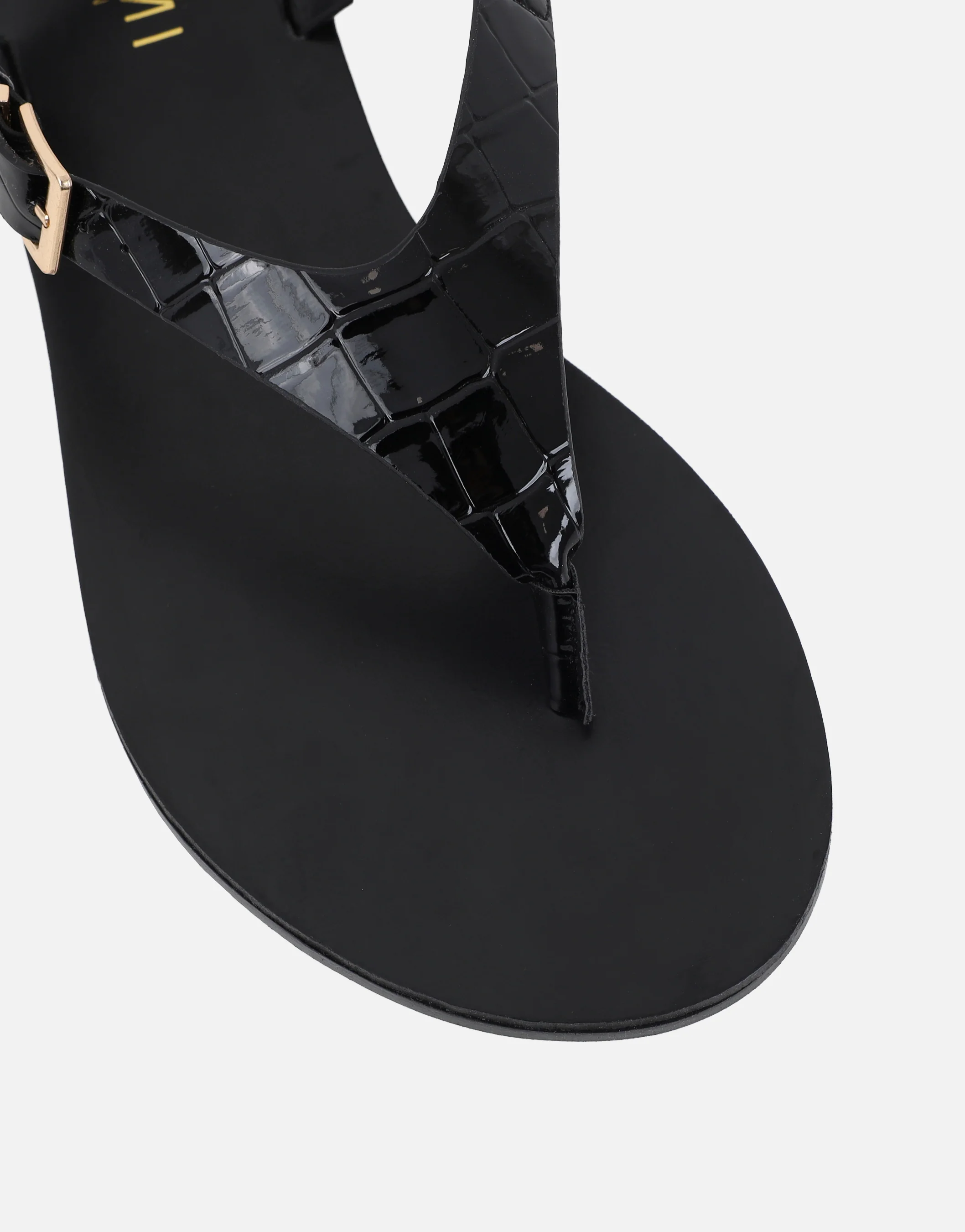 Kendall Black Toe Post Flat Sandals - Image 4