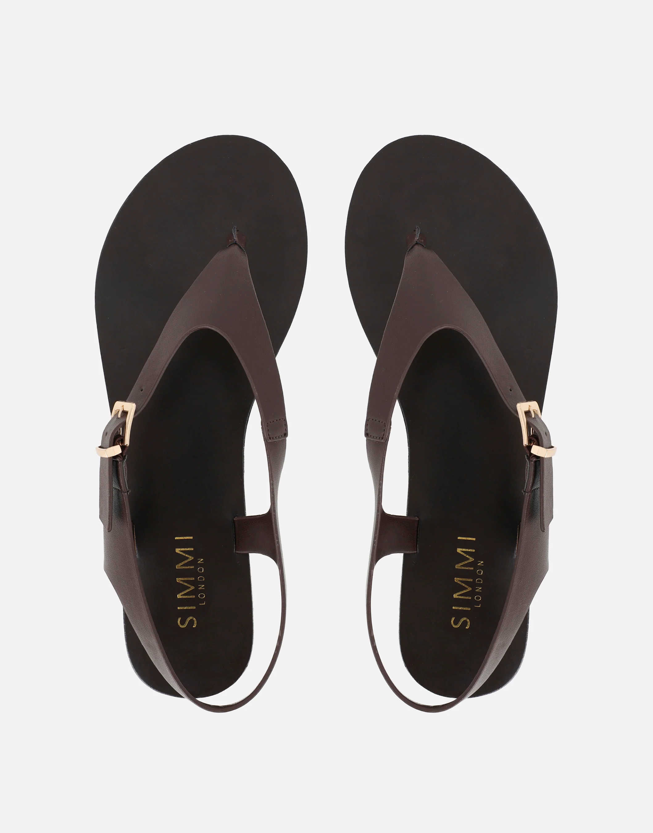Kendall Brown Toe Post Flat Sandals - Image 3